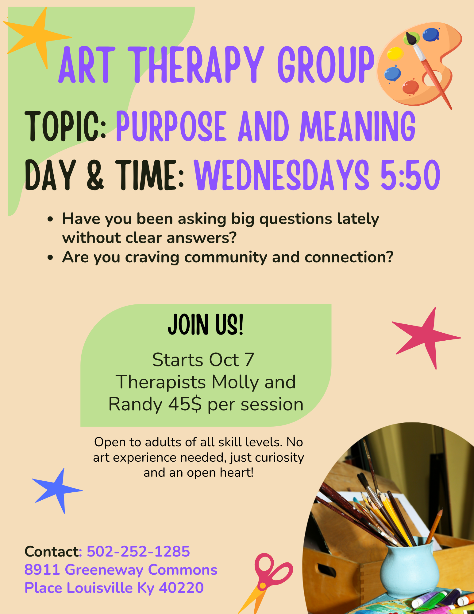 Molly Fitzgerald King Presents: Weekly Art Therapy Group