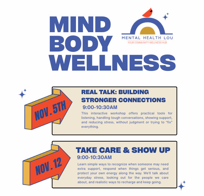 Mental Health Lou presents: Mind Body Wellness Workshops at Parkland Library  