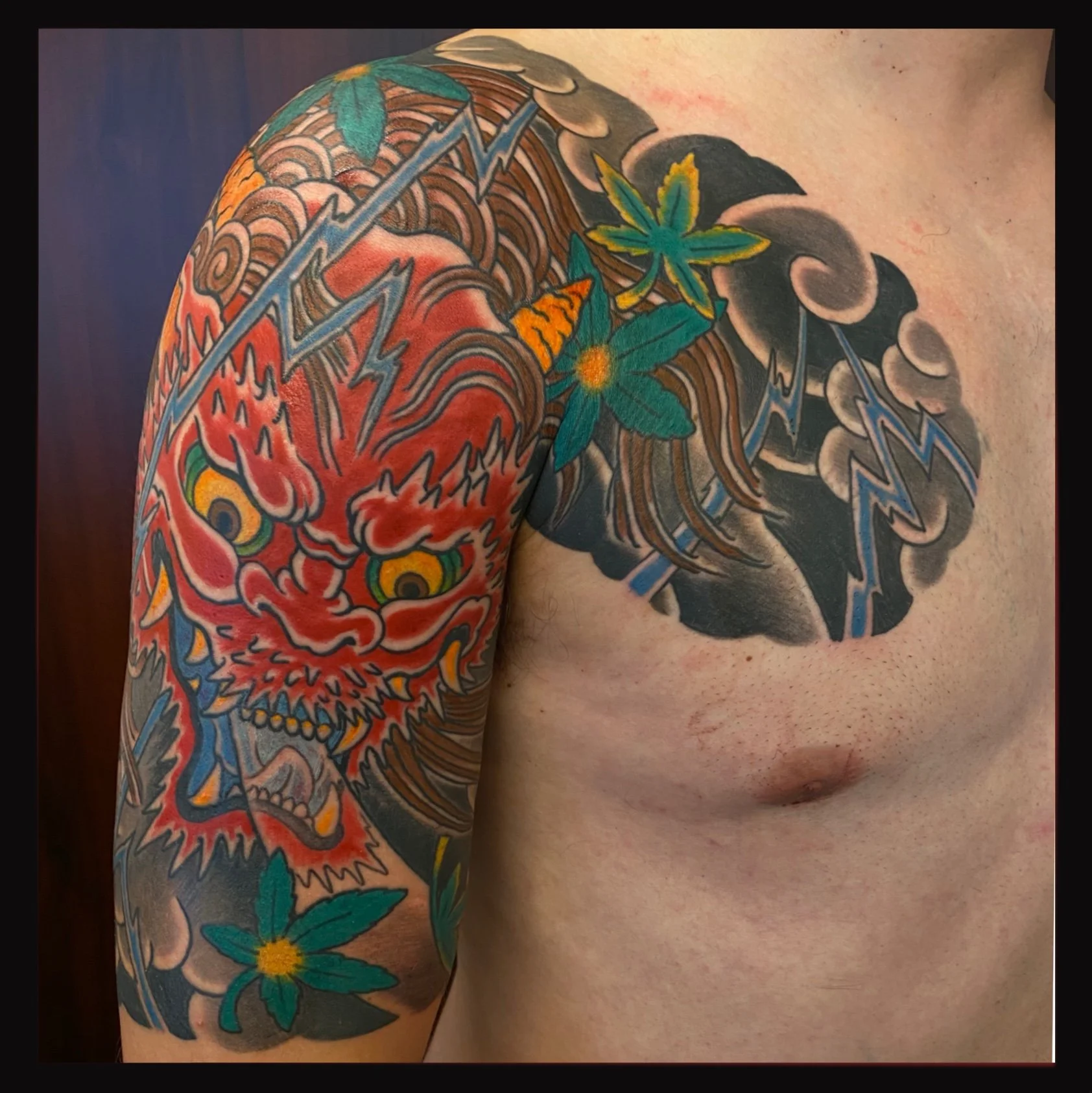 Japanese demon Tattoo Shuten Doji Scott Ellis prague