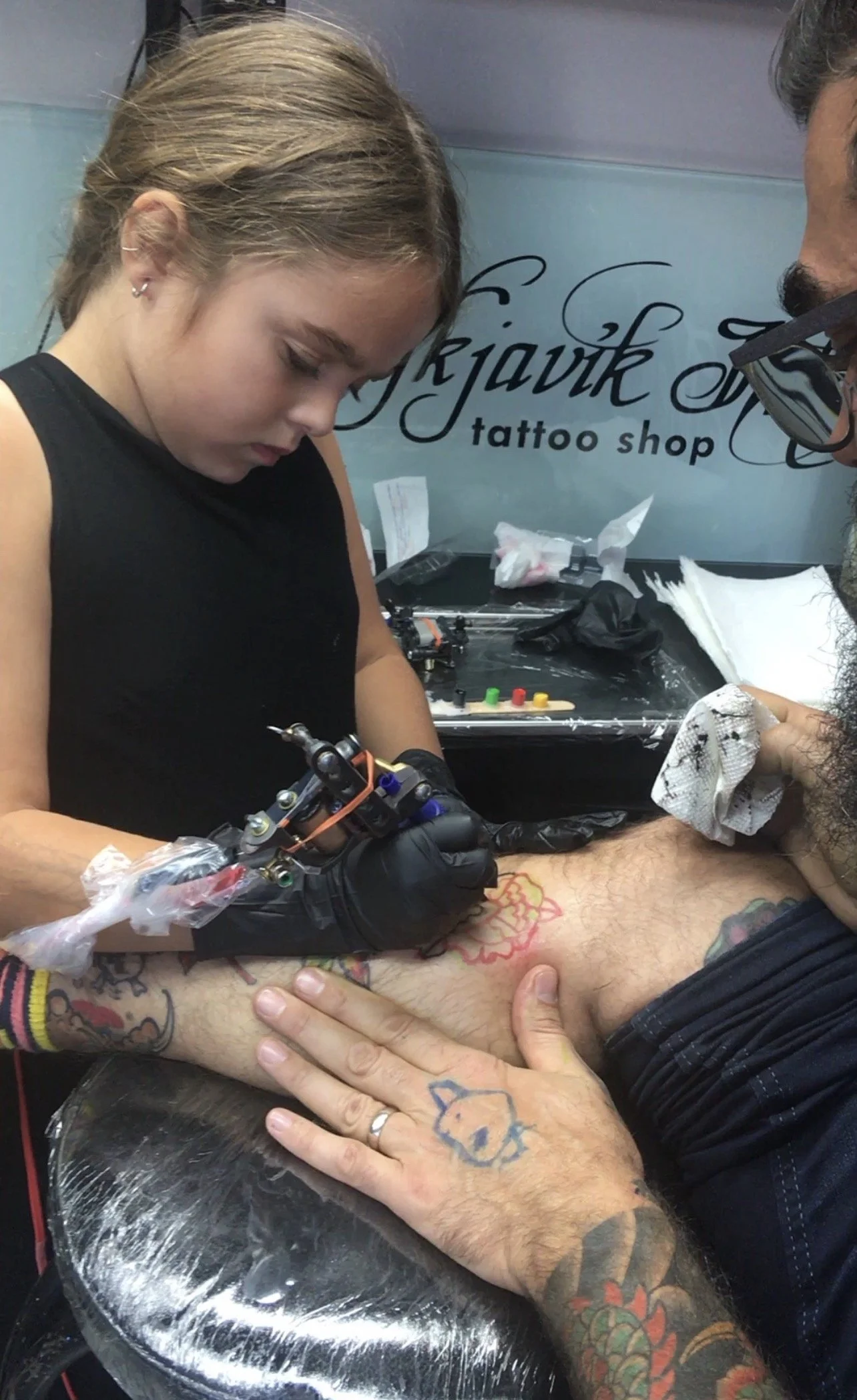 tattooing my dad 2016