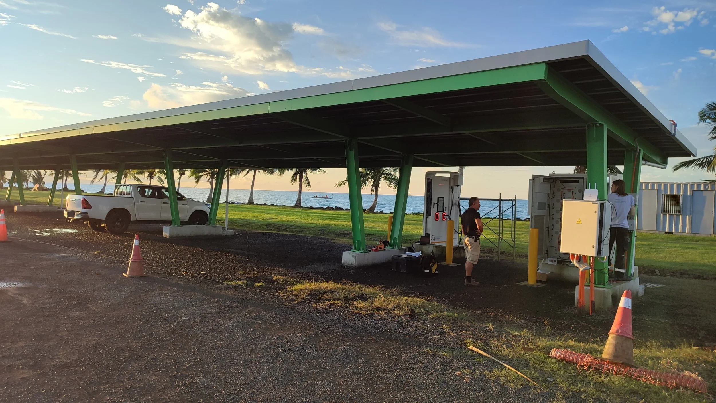 Solar Carport_Chargers Electric Vehicles_Samoa_Enviroearth