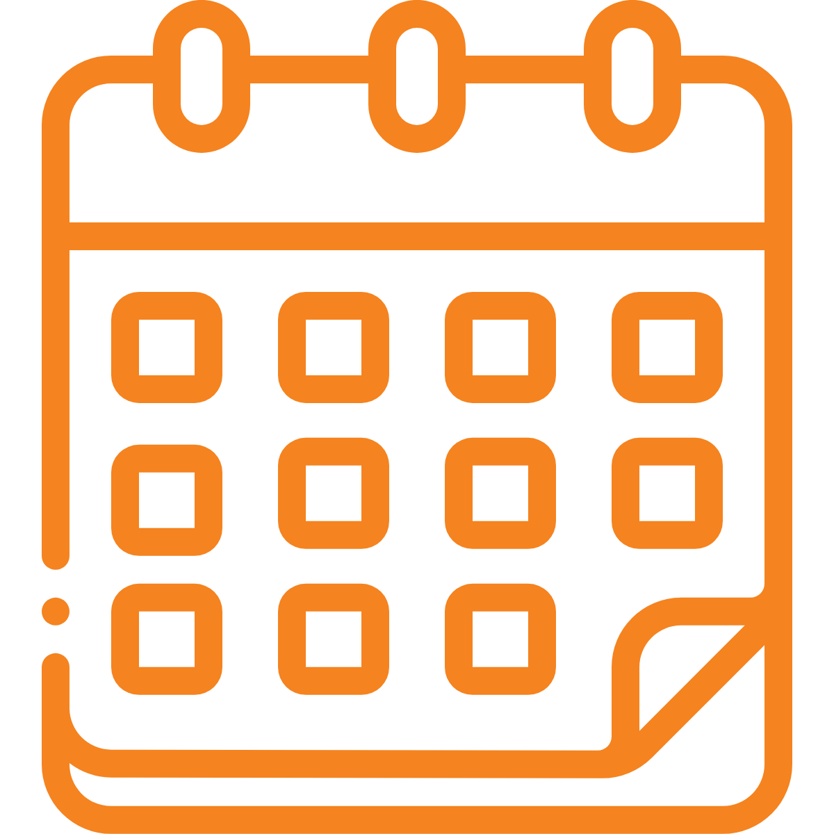 Orange calendar icon