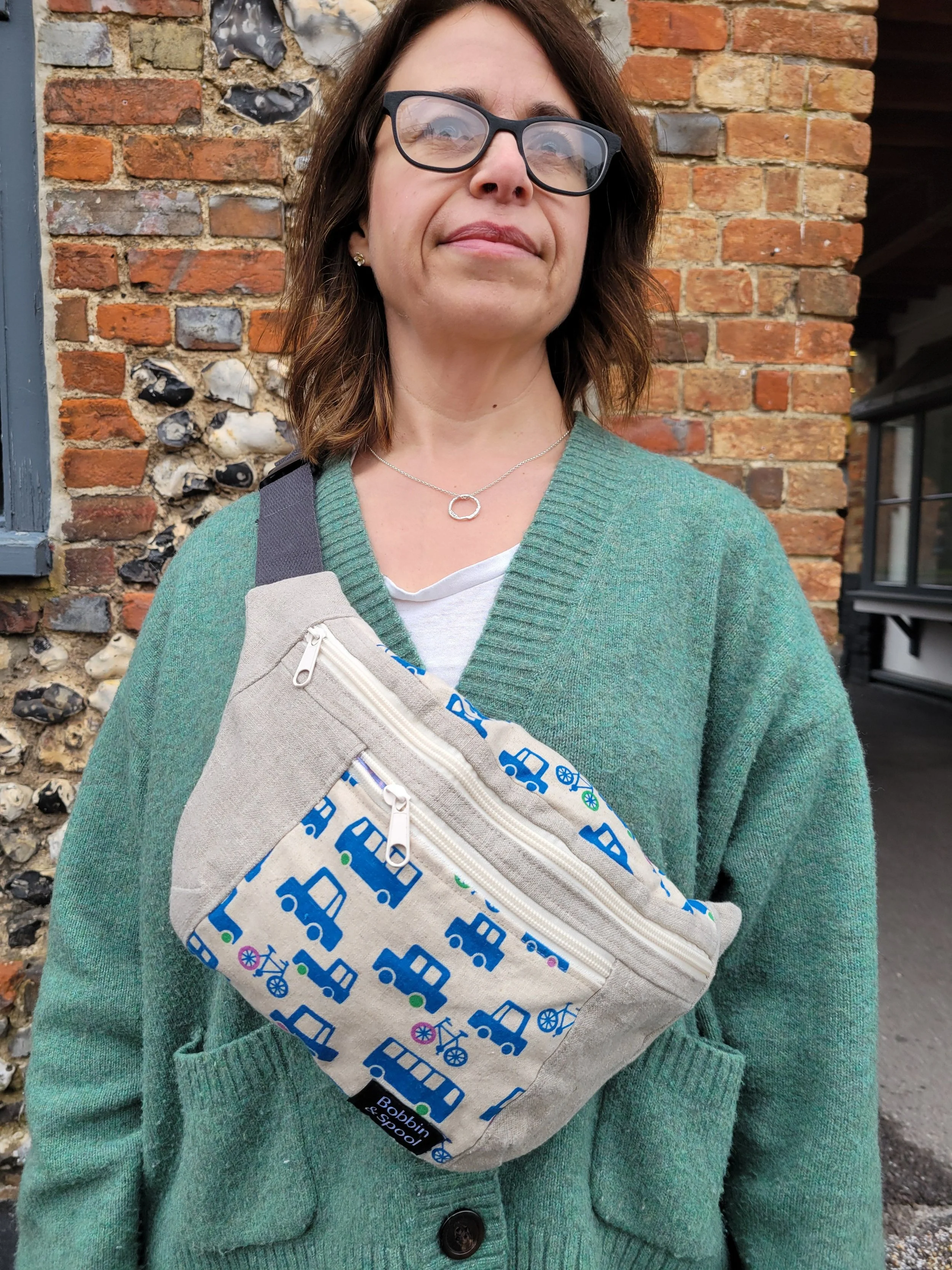 Close detail of linen on the move bum bag.jpg