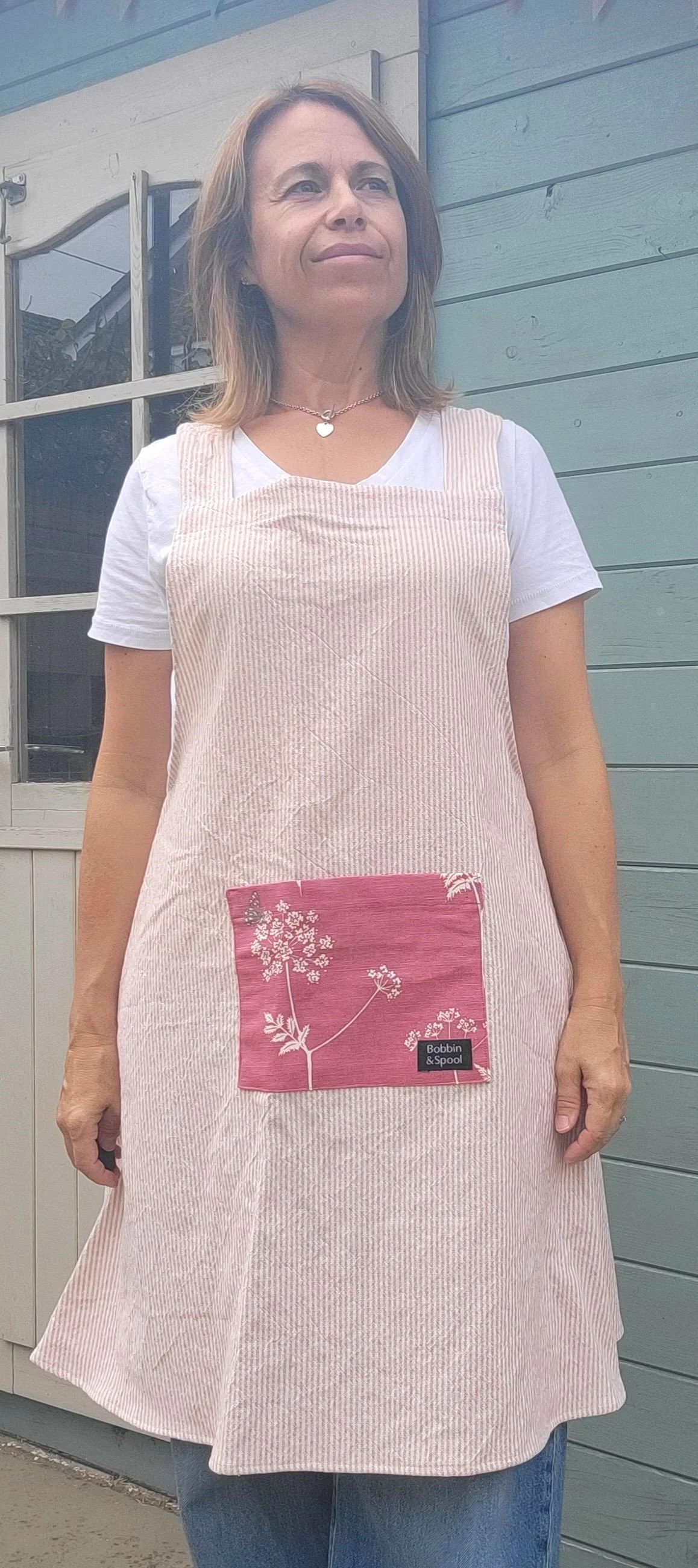 Pinstripe Butterfly Japanese Style Apron.jpg