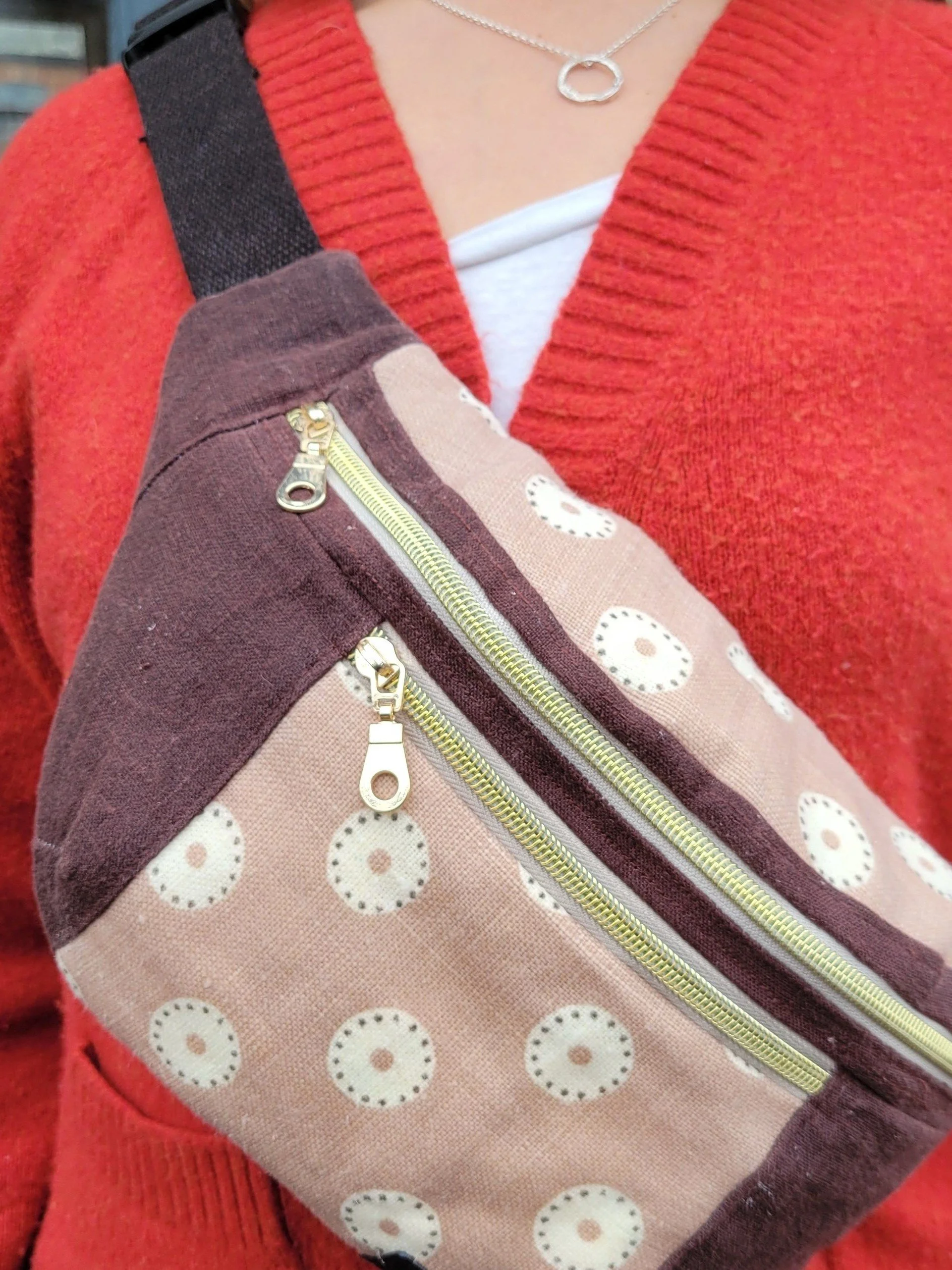 Close up detail of brown linen bum bag.jpg
