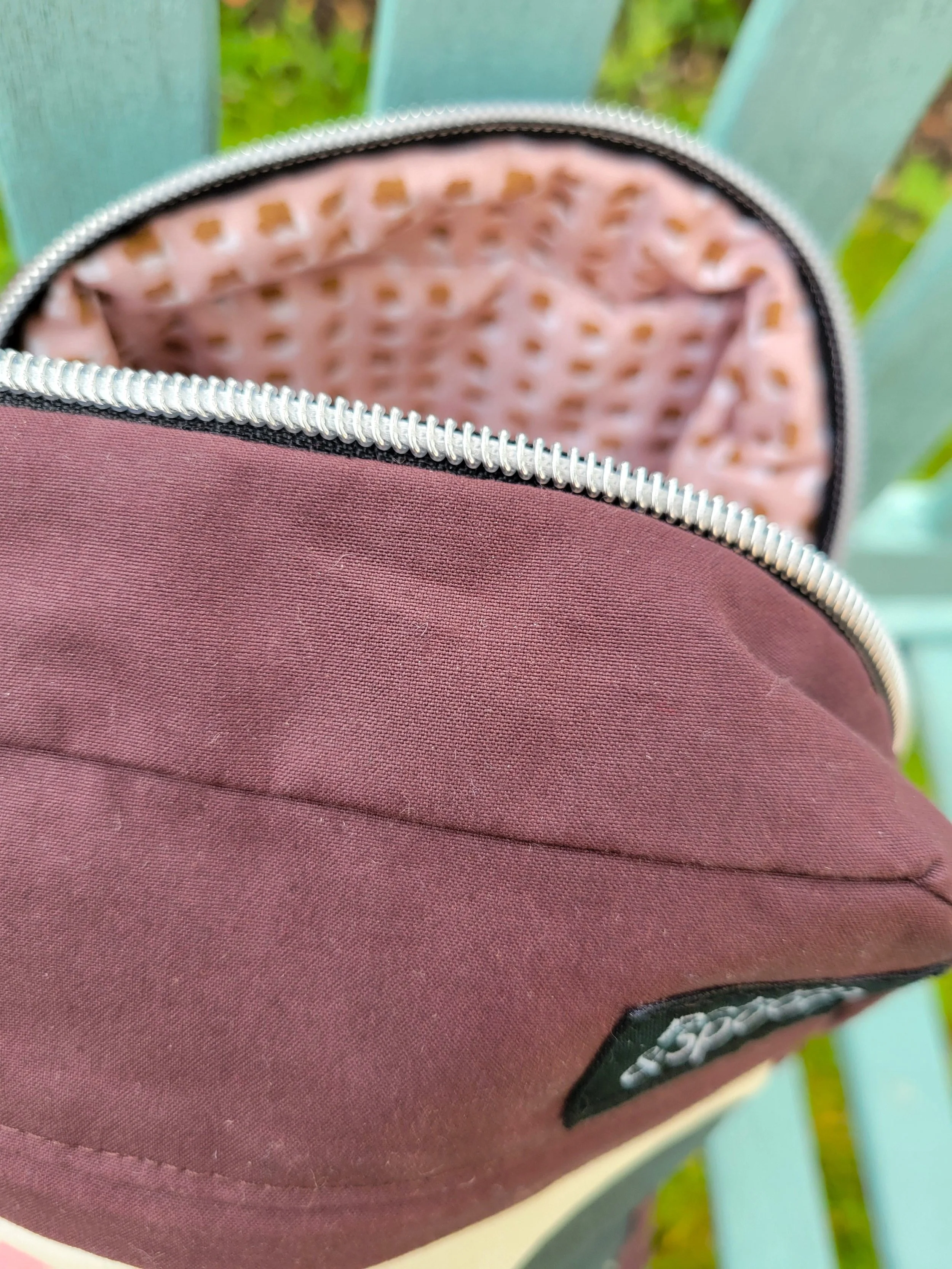 Inside Oxblood retro flower sling bag.jpg