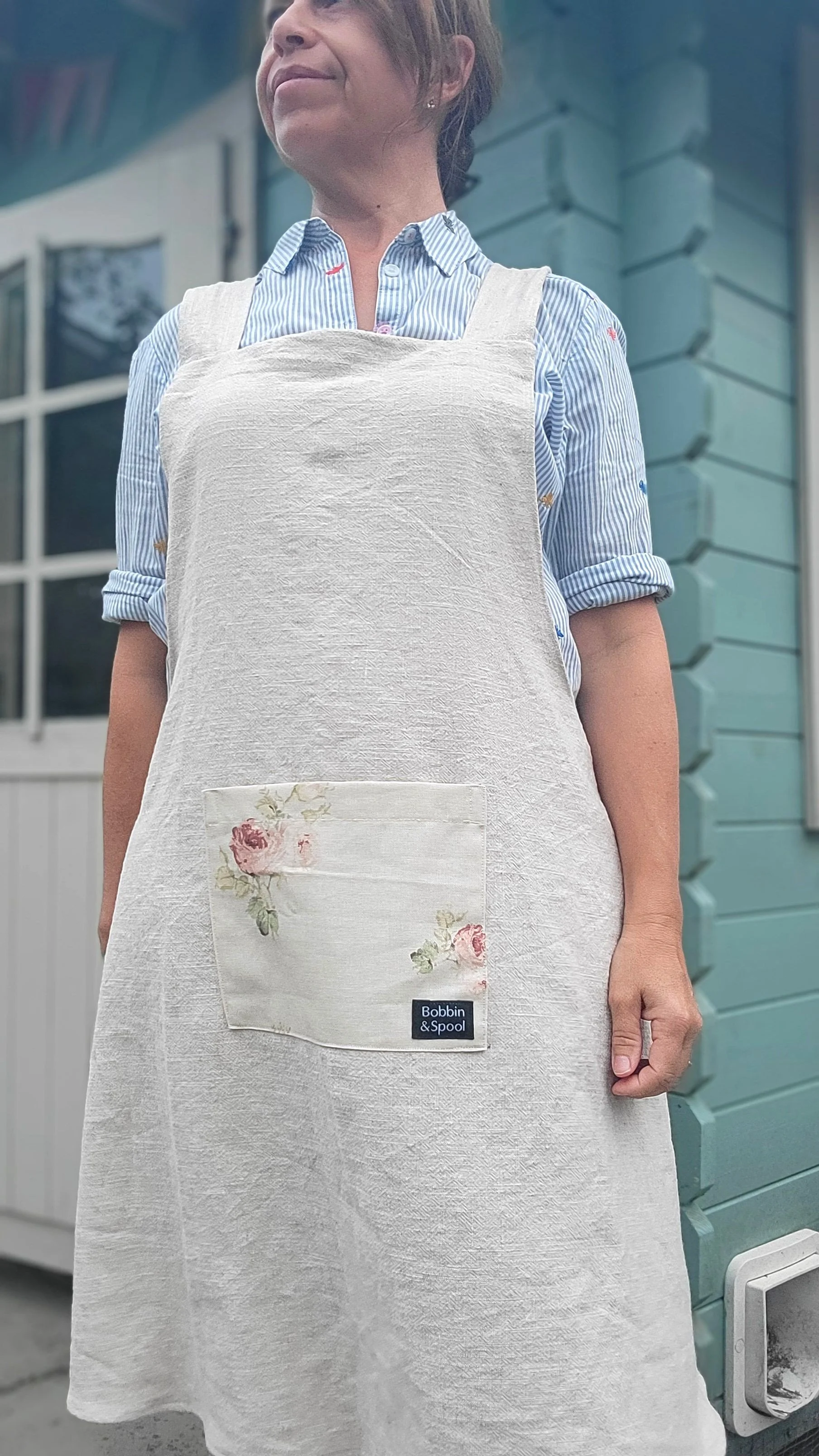 Linen rose Japanese style apron.jpg