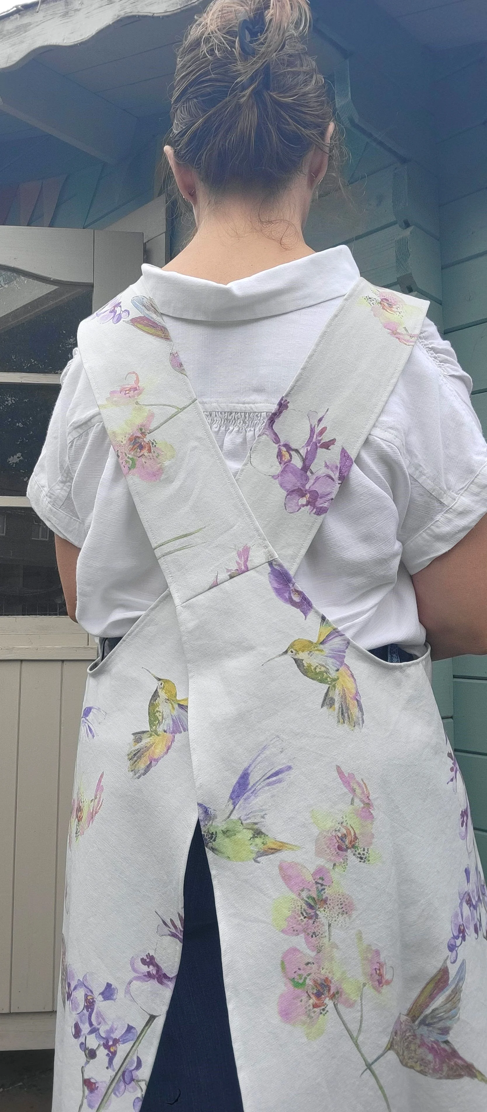Back view Hummingbird Japanese style apron.jpg