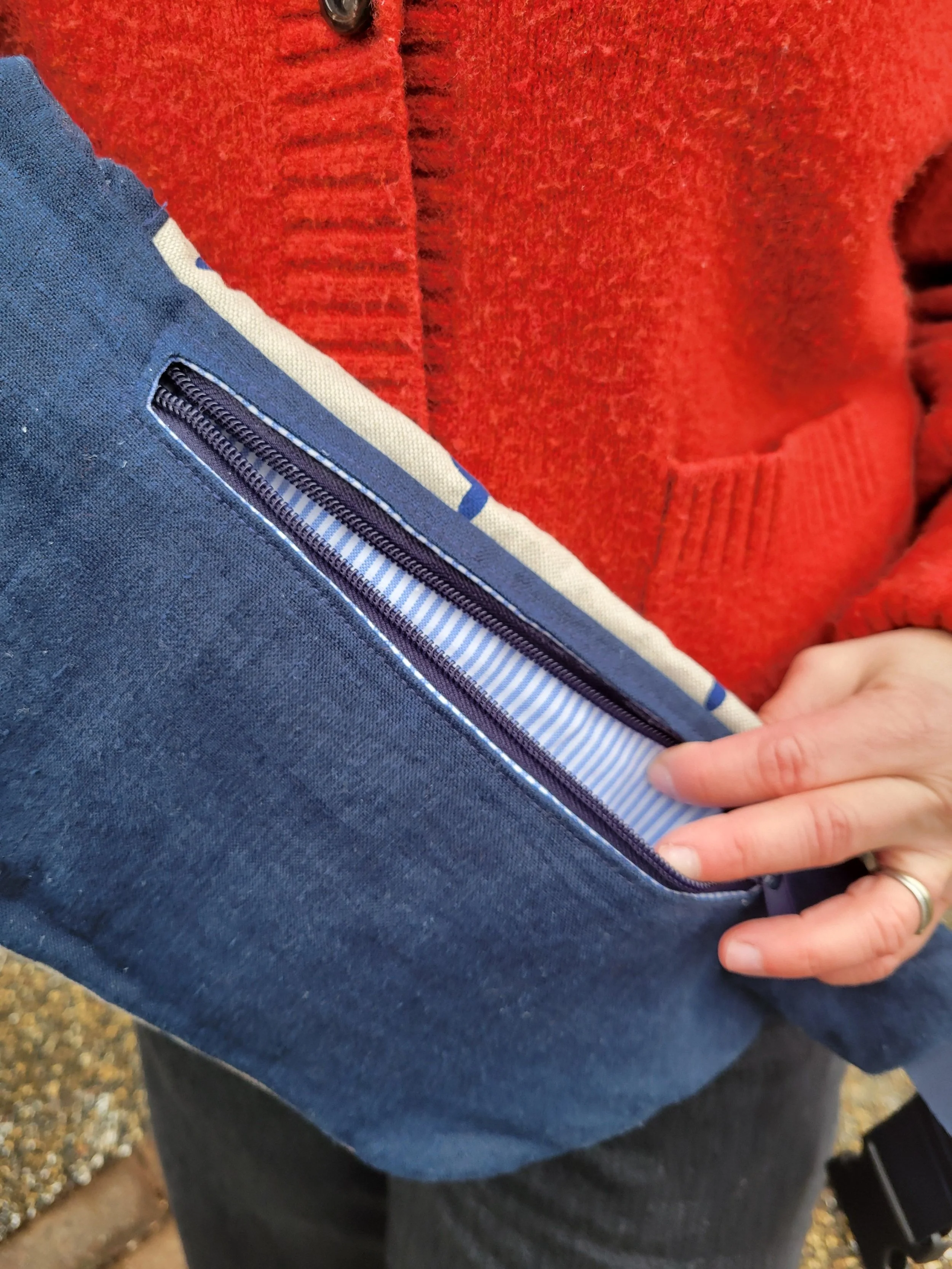 Back pocket of blue whale bum bag.jpg