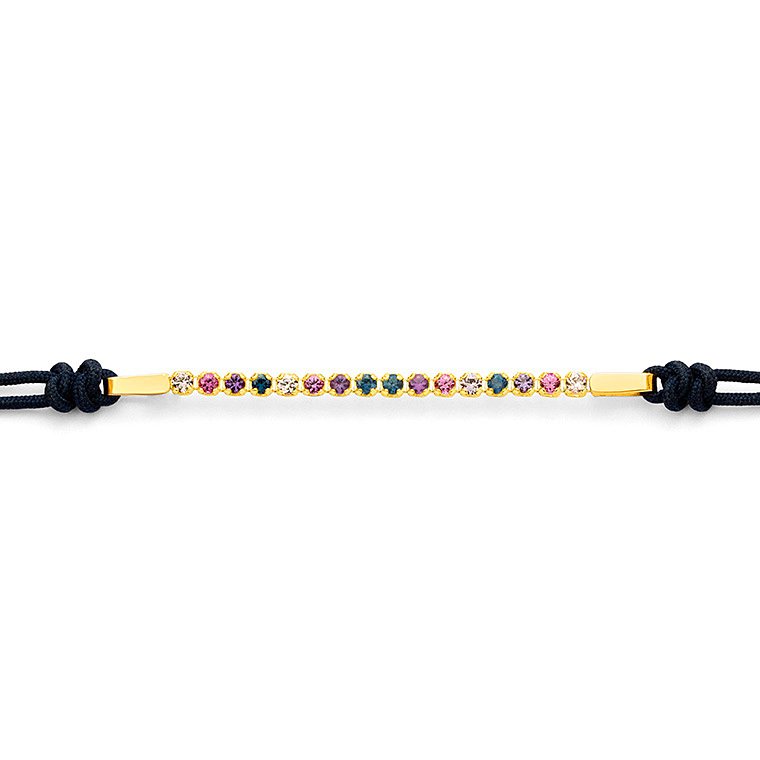 Twilight Tennis Black Cord Bracelet
