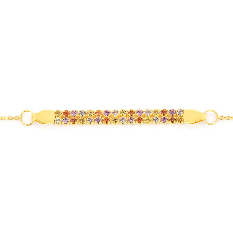 Sunset Tennis Double Chain Bracelet