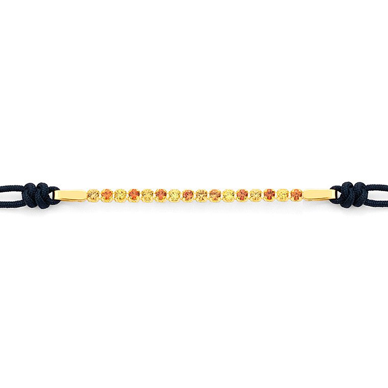 Sunshine Tennis Black Cord Bracelet