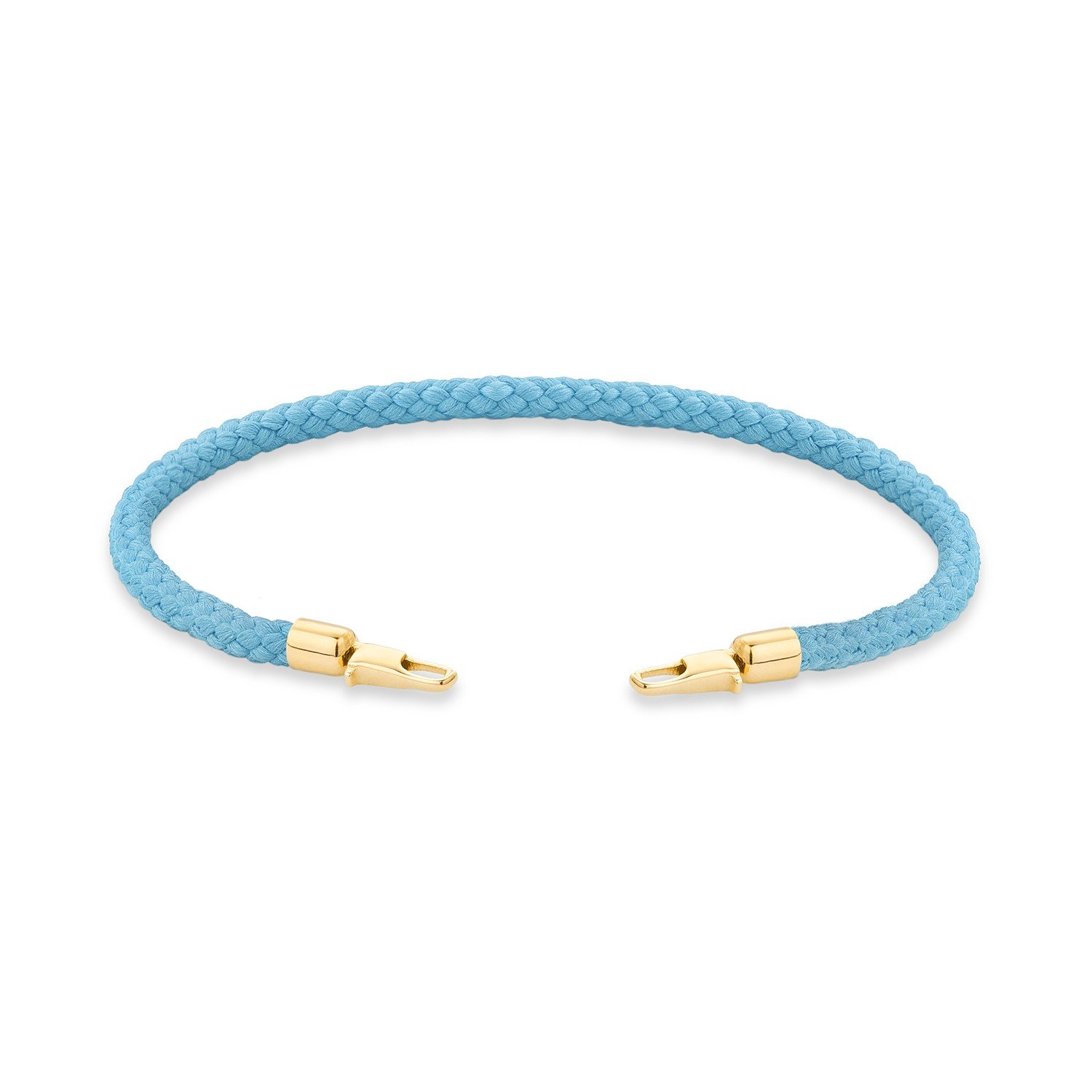 Baby Blue Cord con cierre en Oro