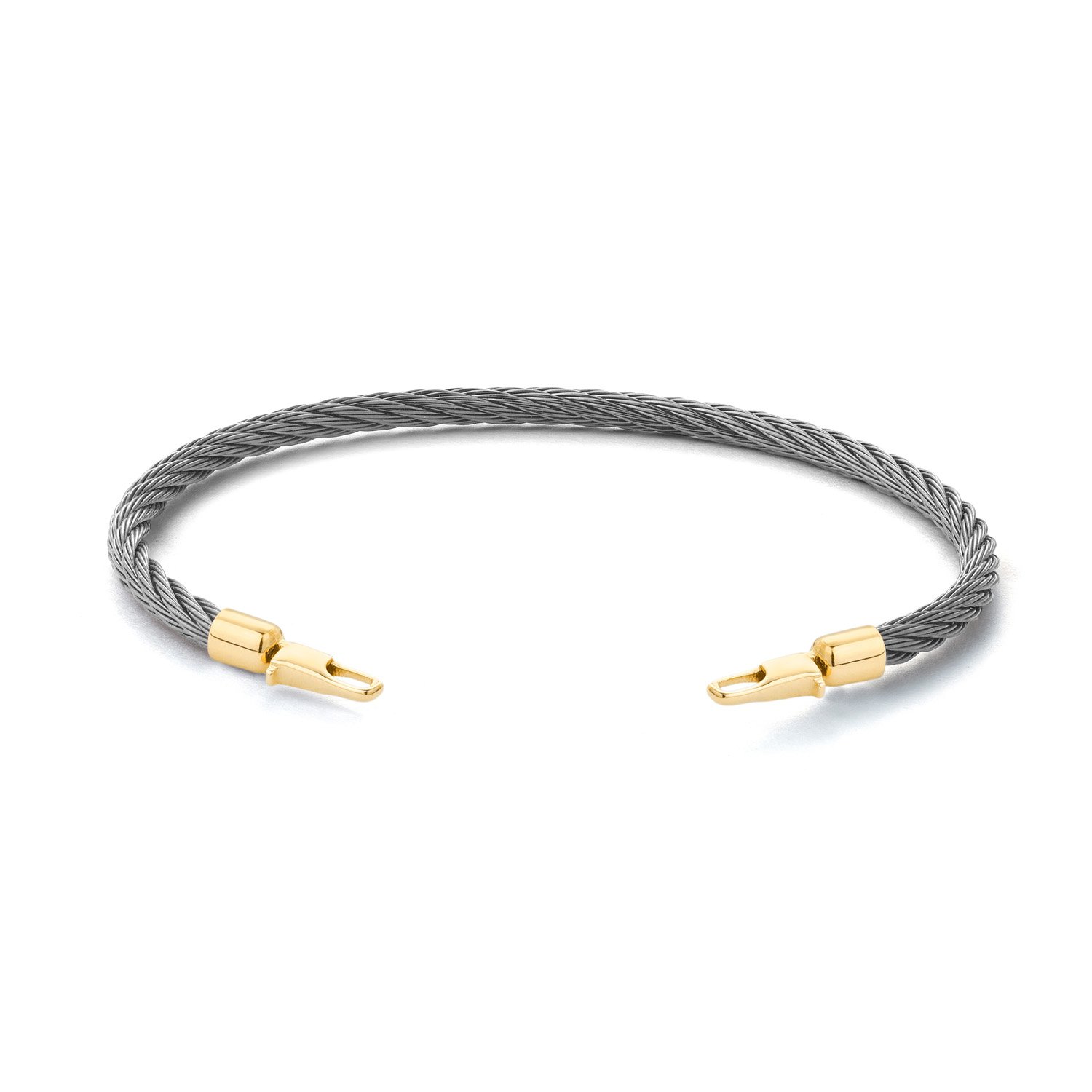Silver Steel Cord con cierre en Oro