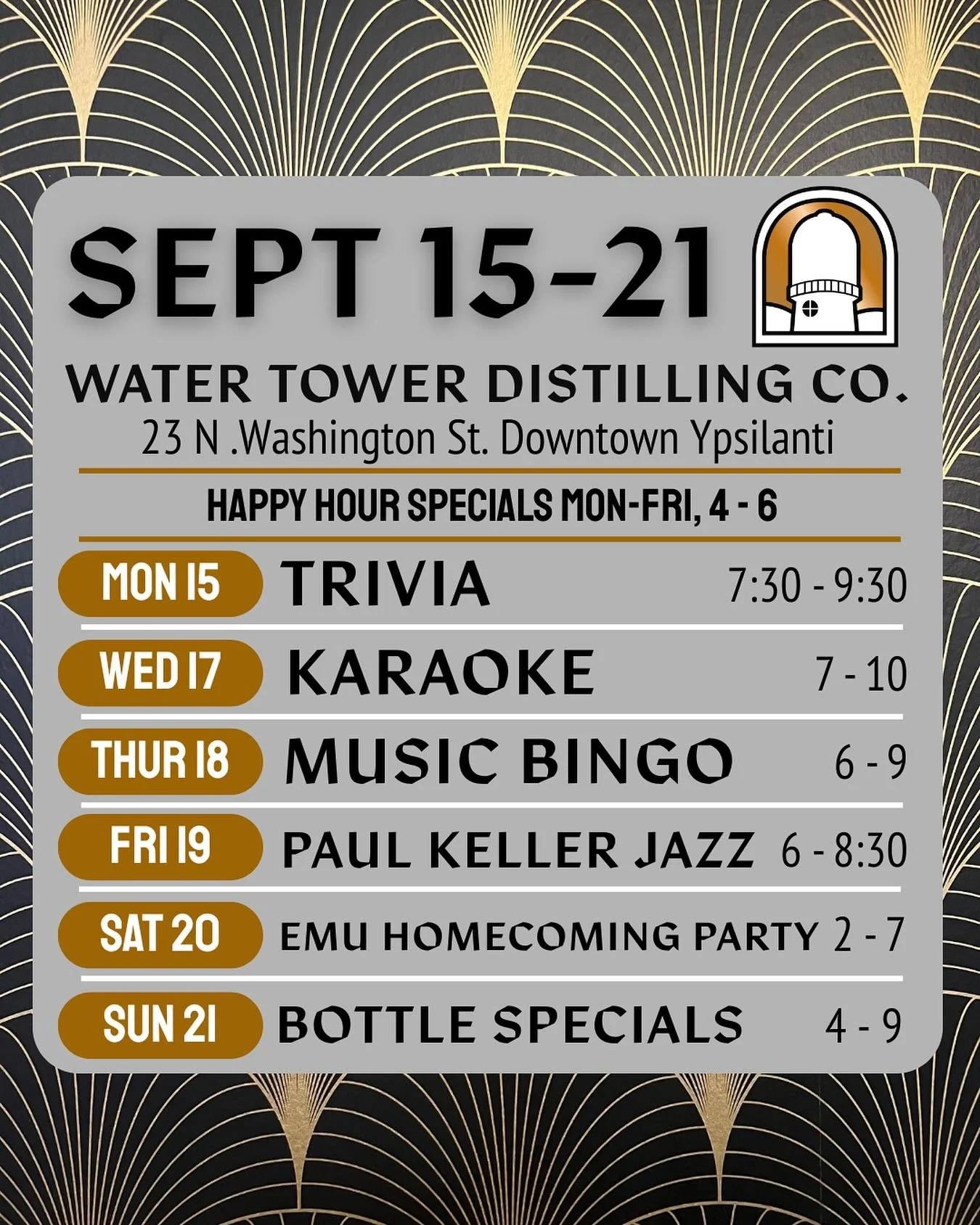 We have a great week coming up ahead! From games, to live music, and our football homecoming celebration, there&rsquo;s lots of fun planned. Thanks to everyone who joined us this week. Here&rsquo;s a look at our events happening. Mark your calendars!