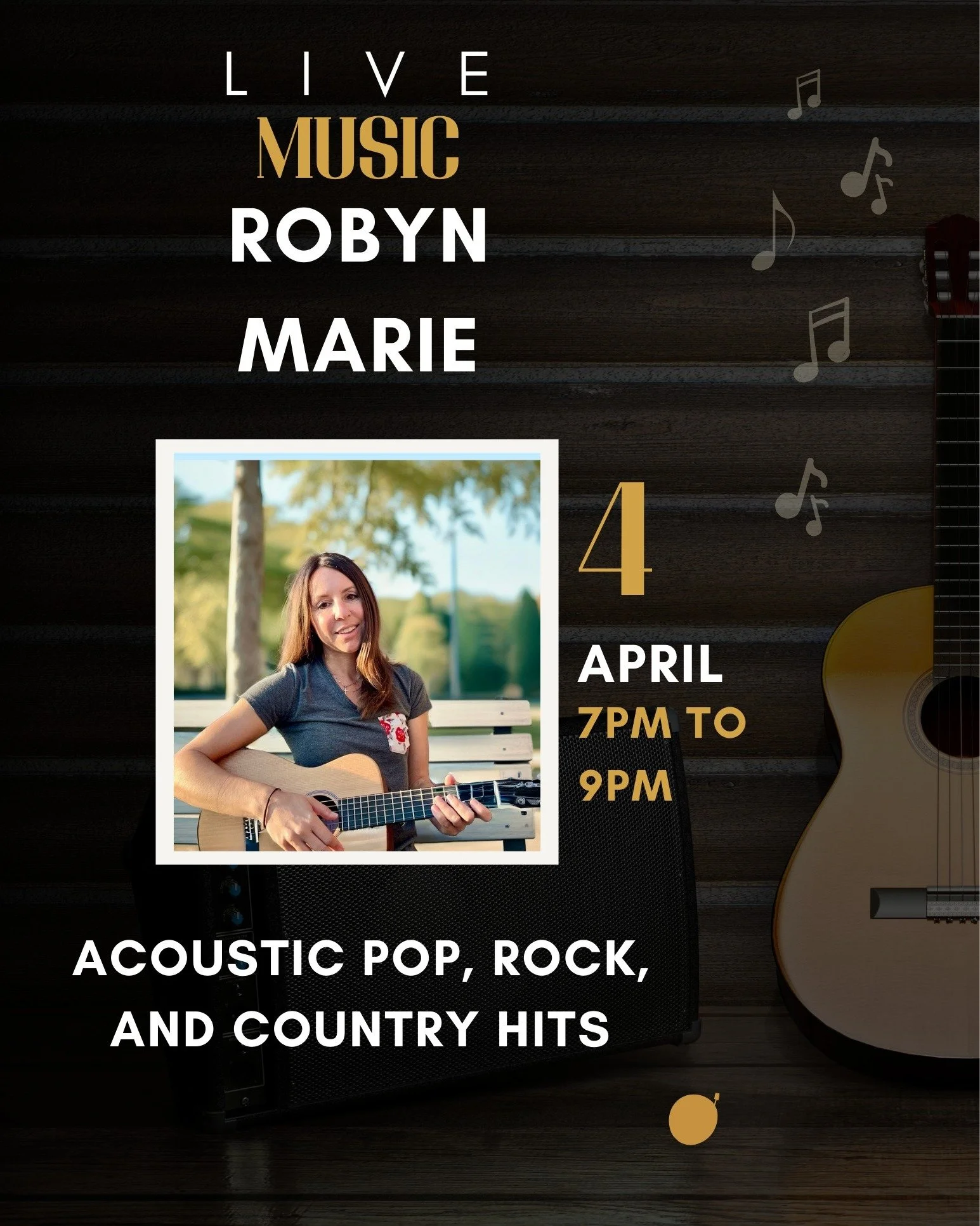 We're looking forward to having Robyn Marie back at the Distillery this Saturday! come enjoy a refreshing cocktail and some great live music.

Robyn is a solo acoustic performer delivering a wide range of covers from the 60s to today. Blending rock, 
