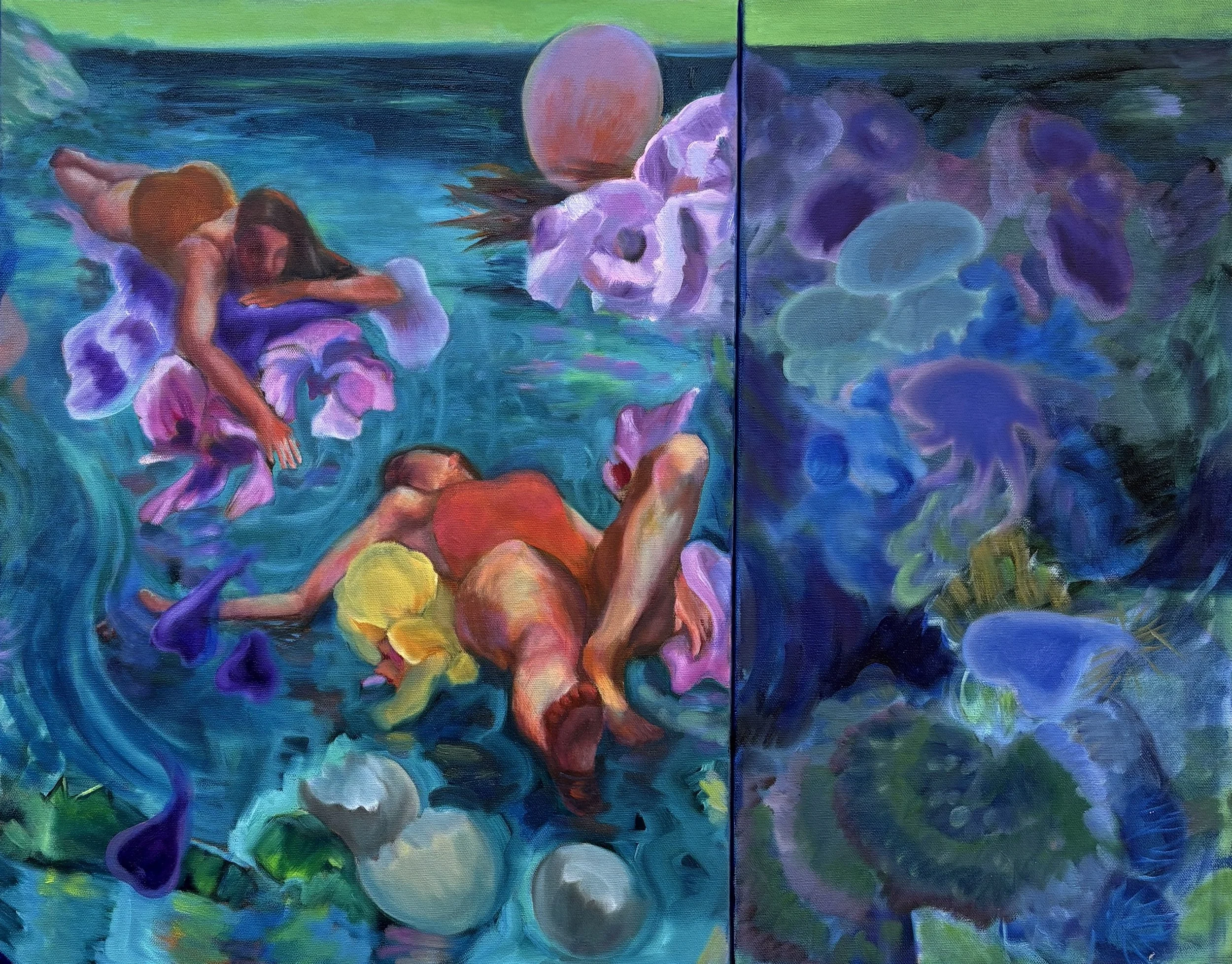 Water, 2025, Oil on canvas, 24 x 30 in