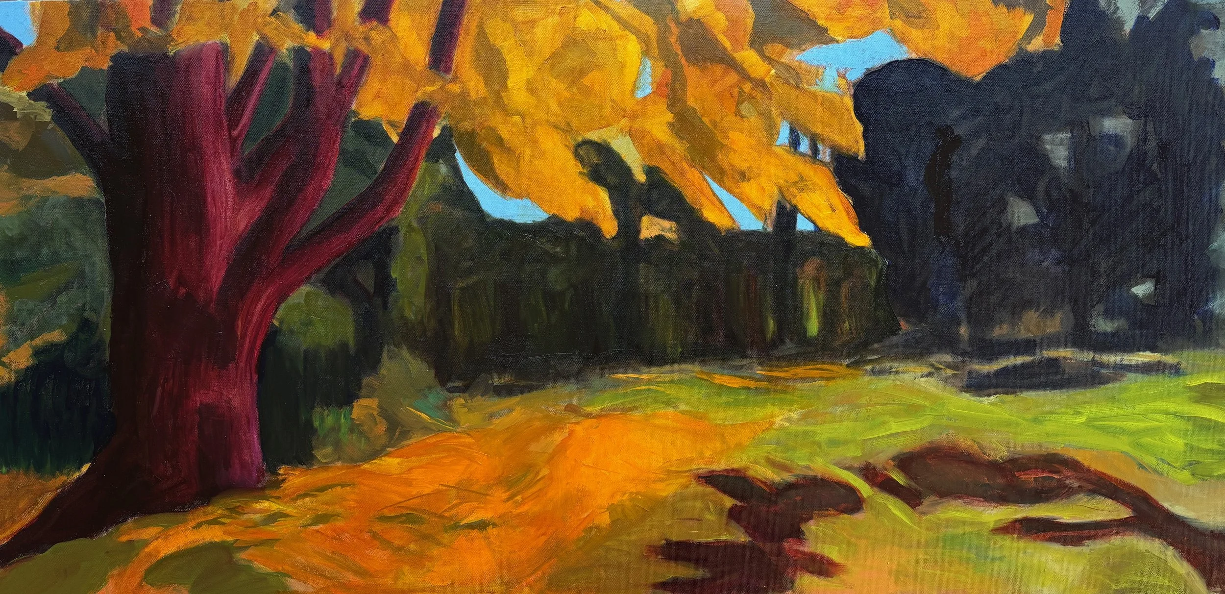 Autumn, 2024, Oil on canvas, 24 x 48 in