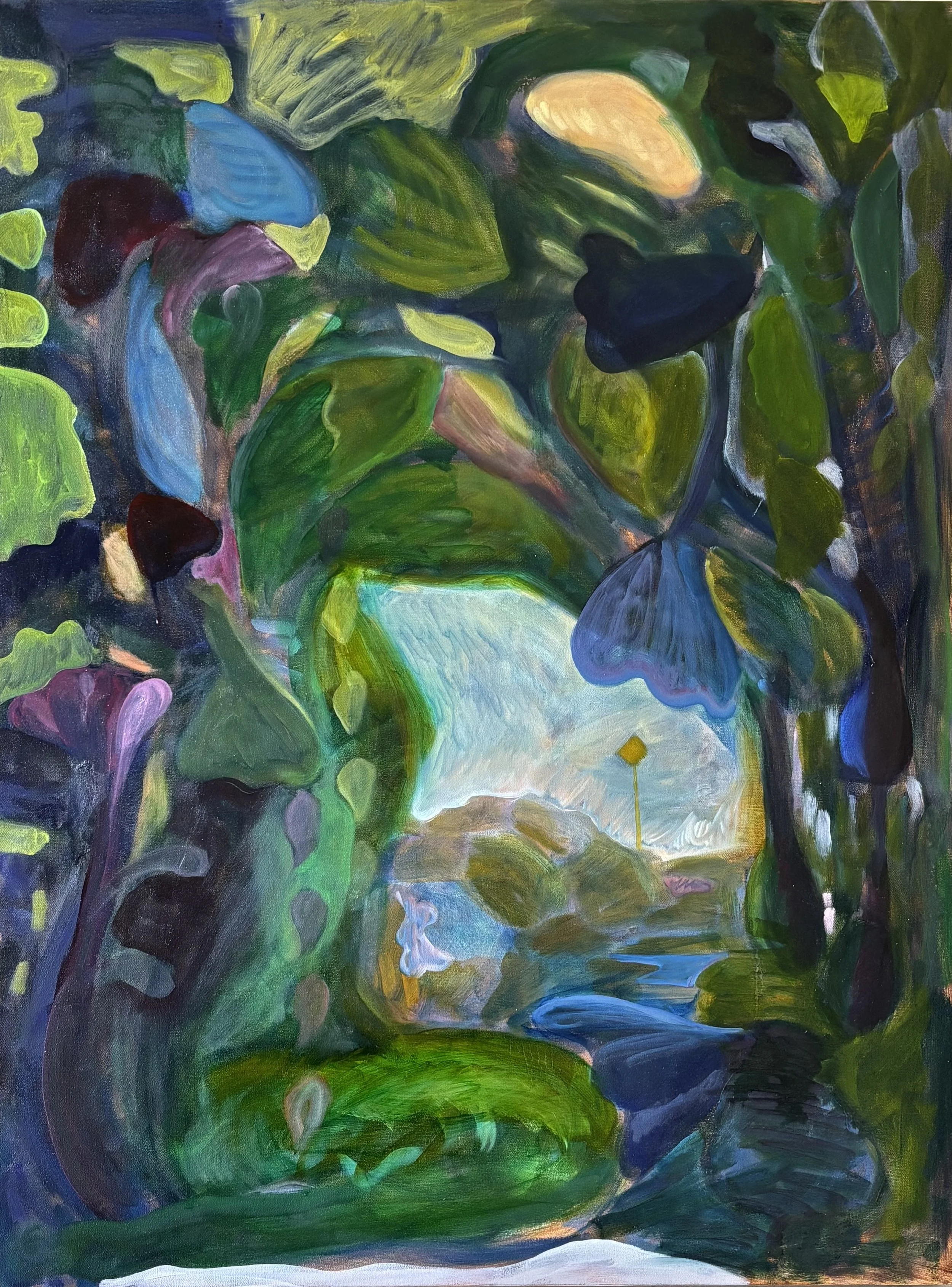 Sidewalk, 2026, Oil on canvas, 40 x 30 in
