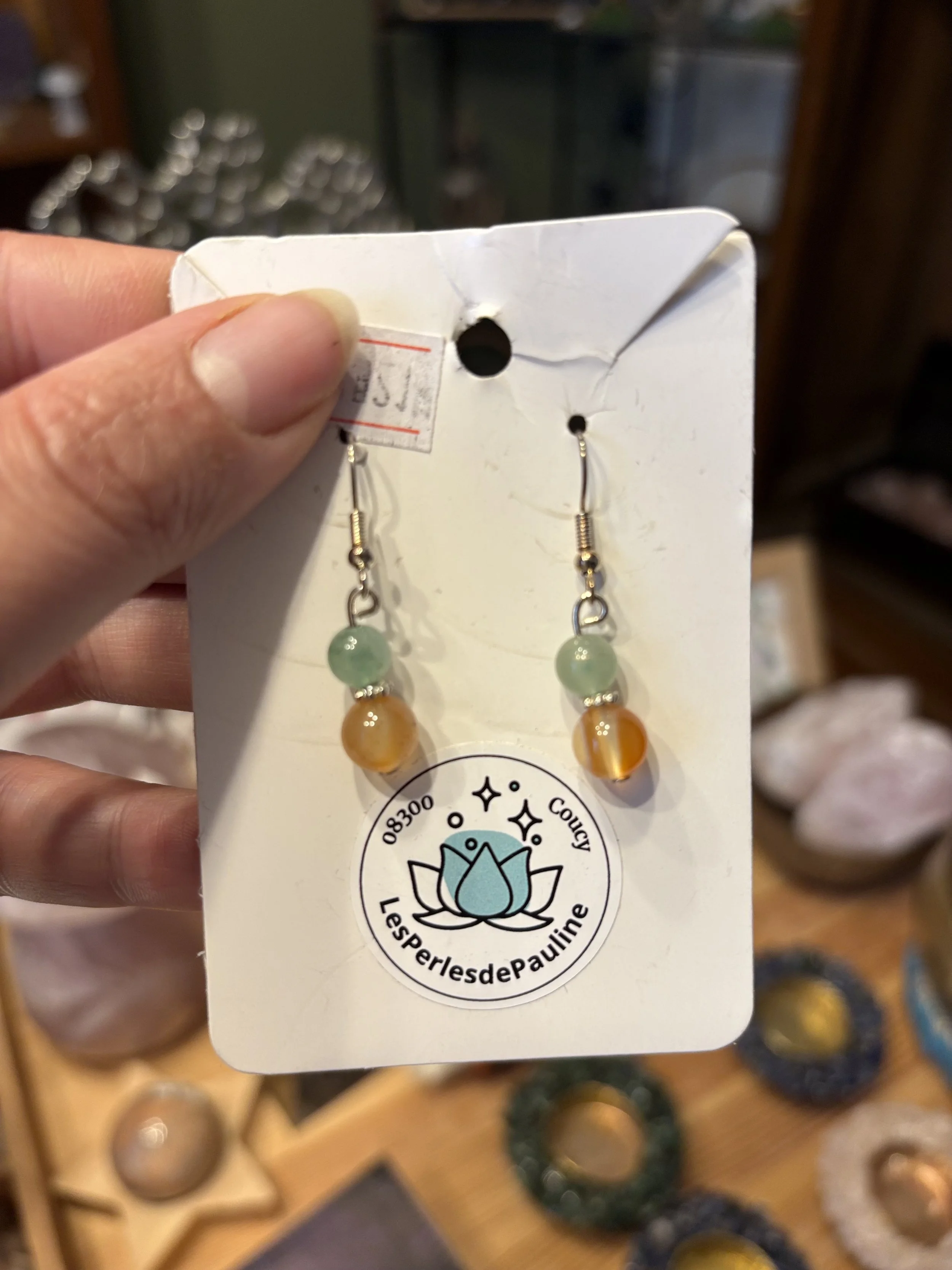 Boucles d’oreilles Cornaline & Aventurine