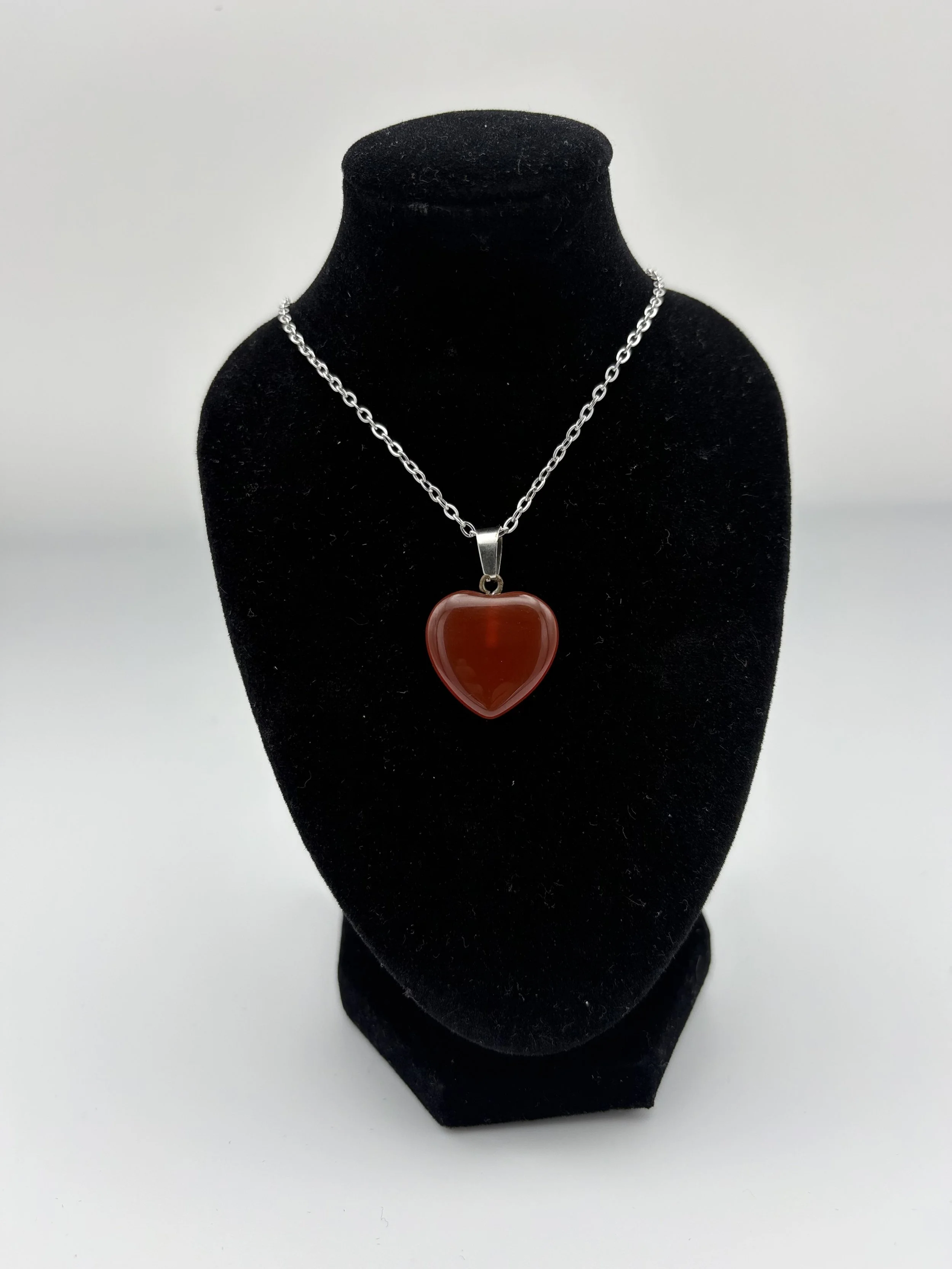 Collier cœur cornaline