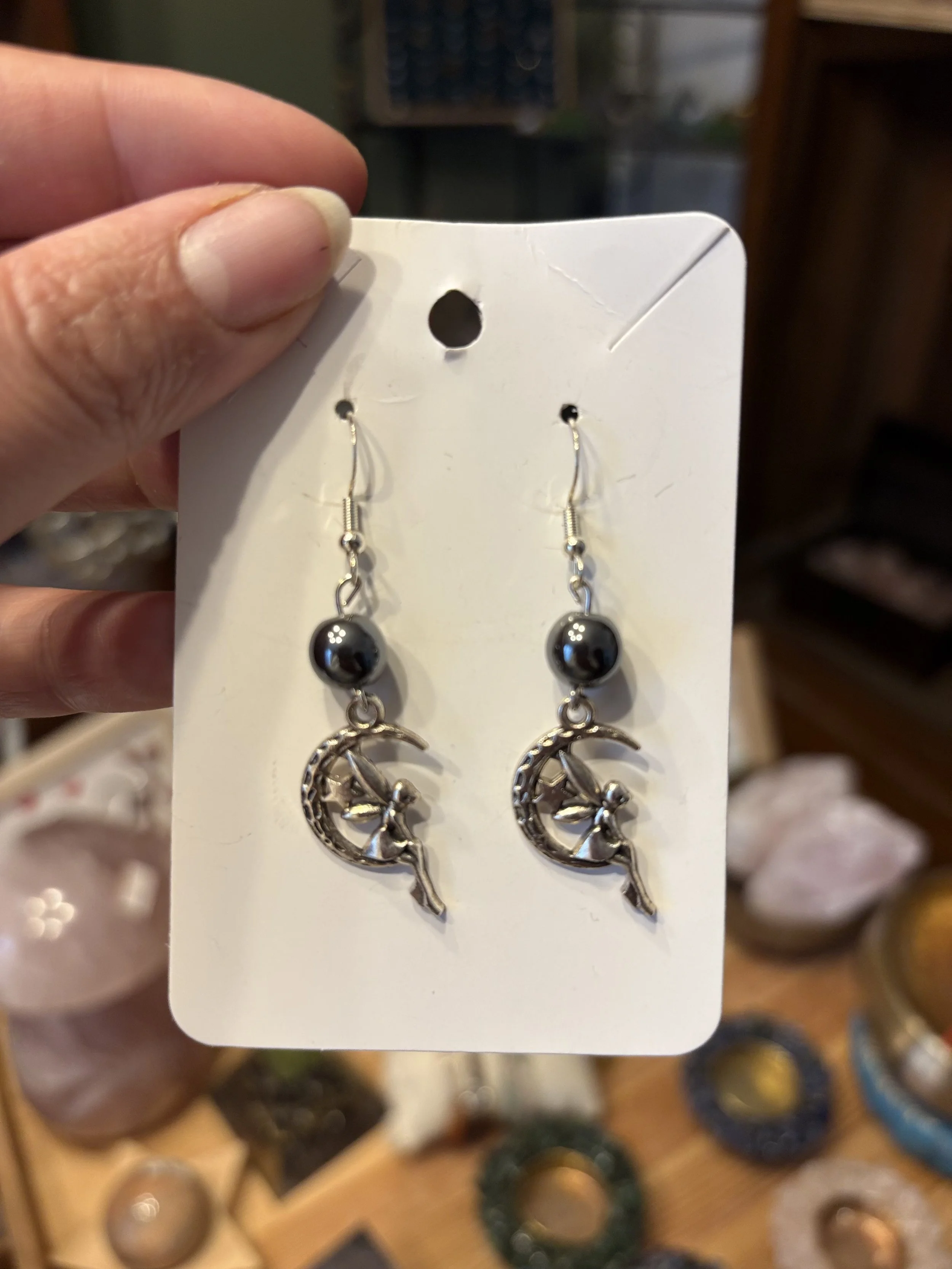 Boucles d’oreilles Hématite