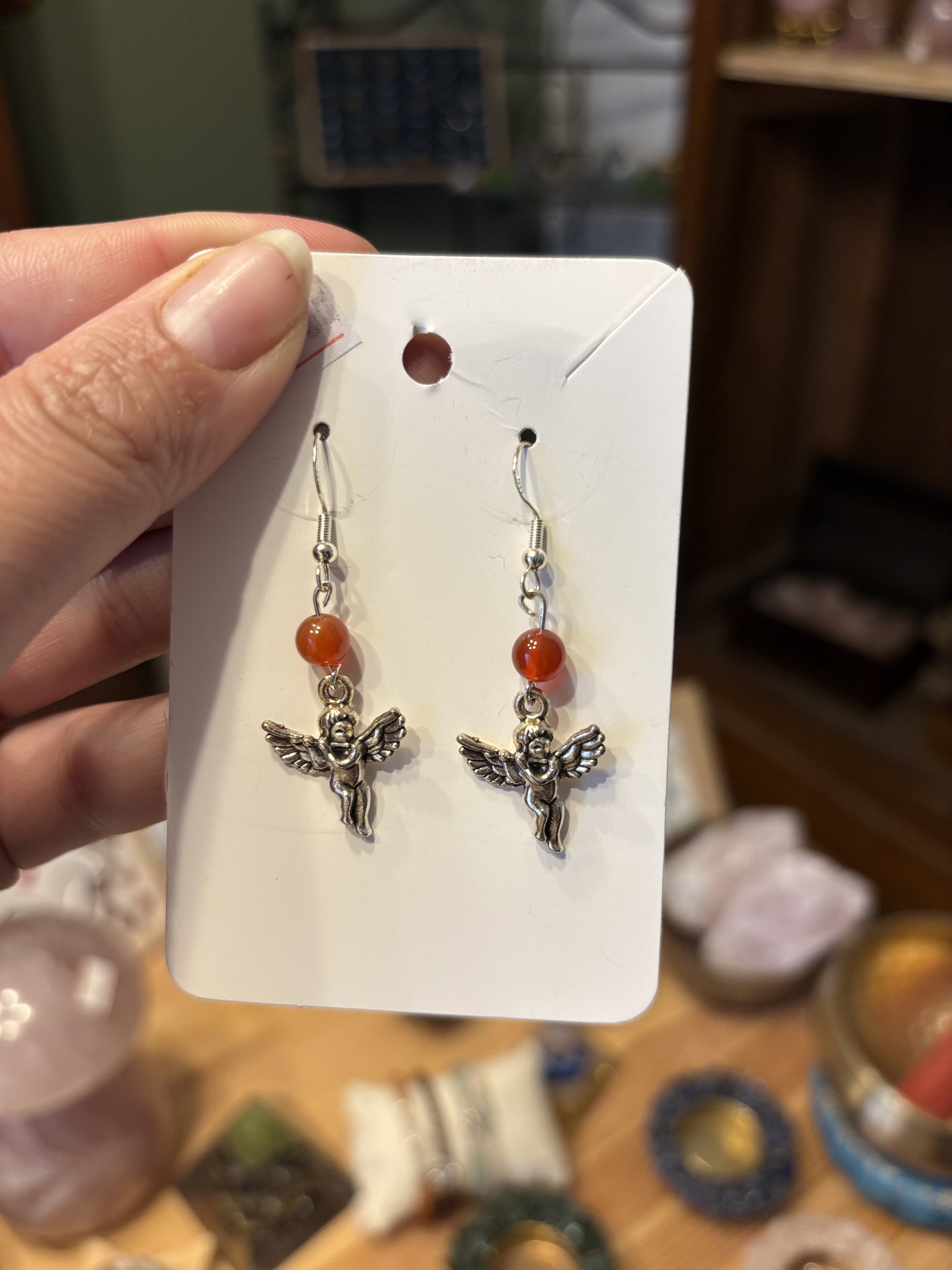 Boucles d’oreilles Cornaline & Ange