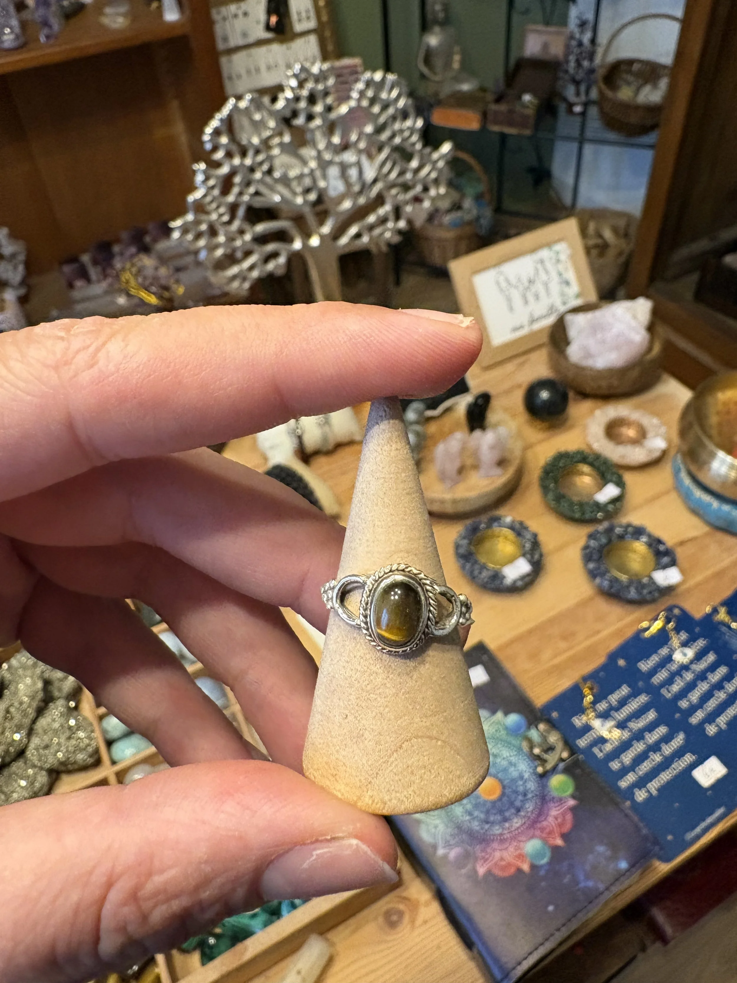 Bague cercle Œil du tigre