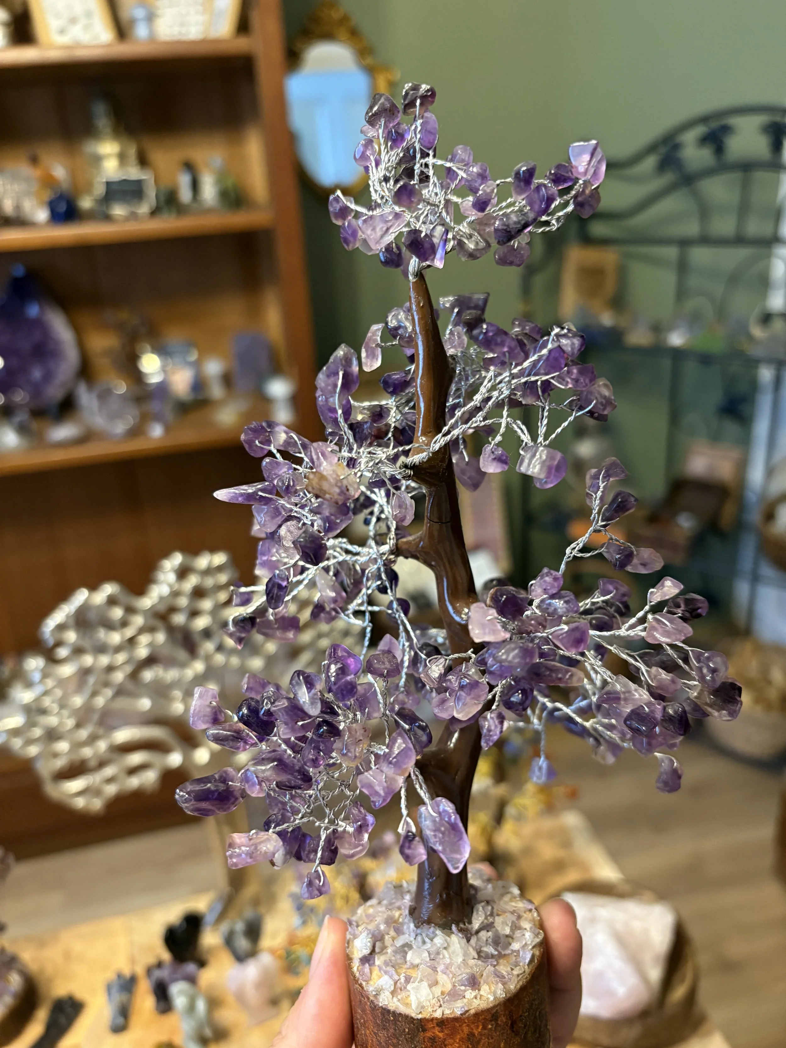 Arbre de vie Améthyste , argentée