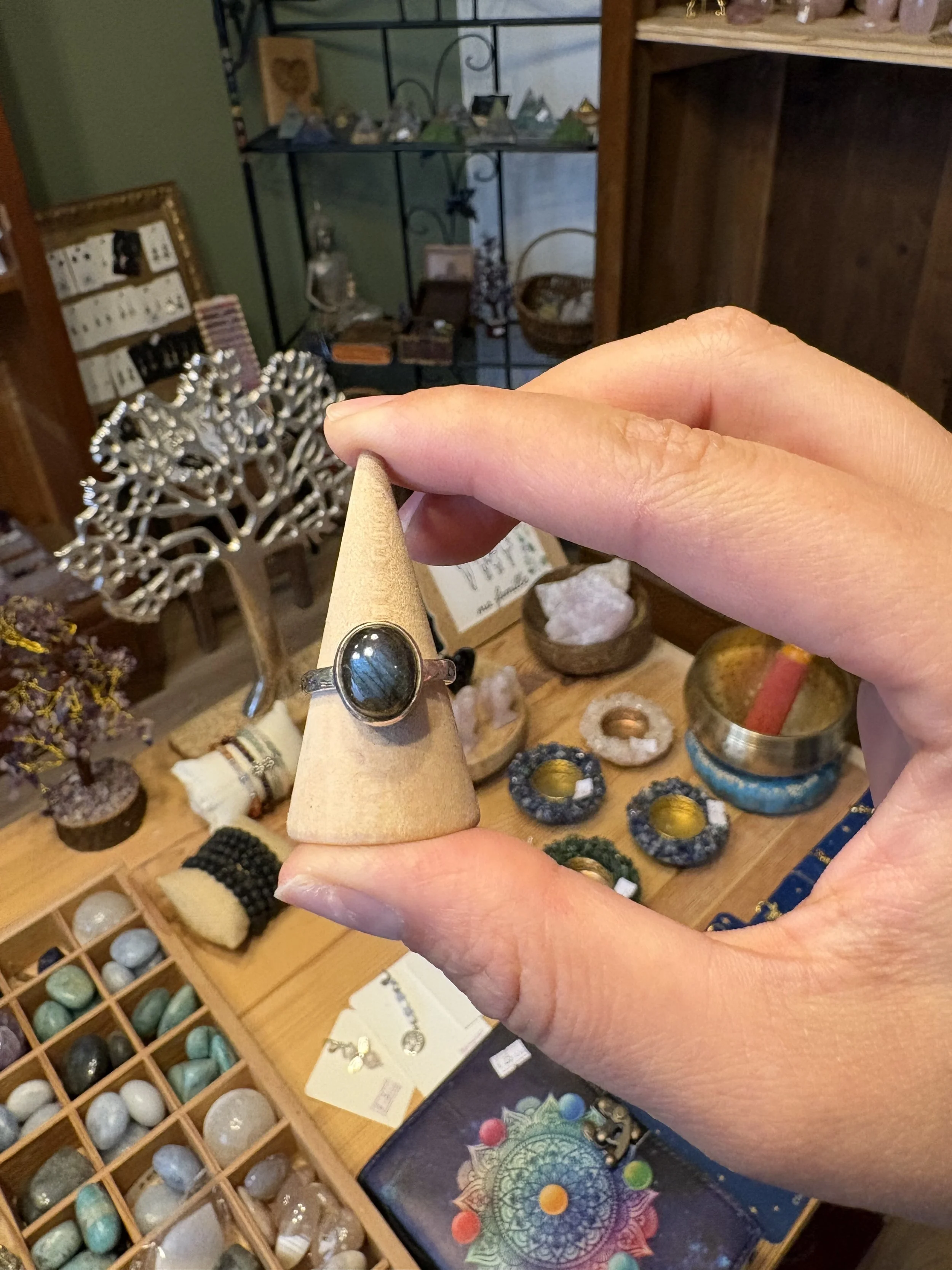 Bague Labradorite ronde