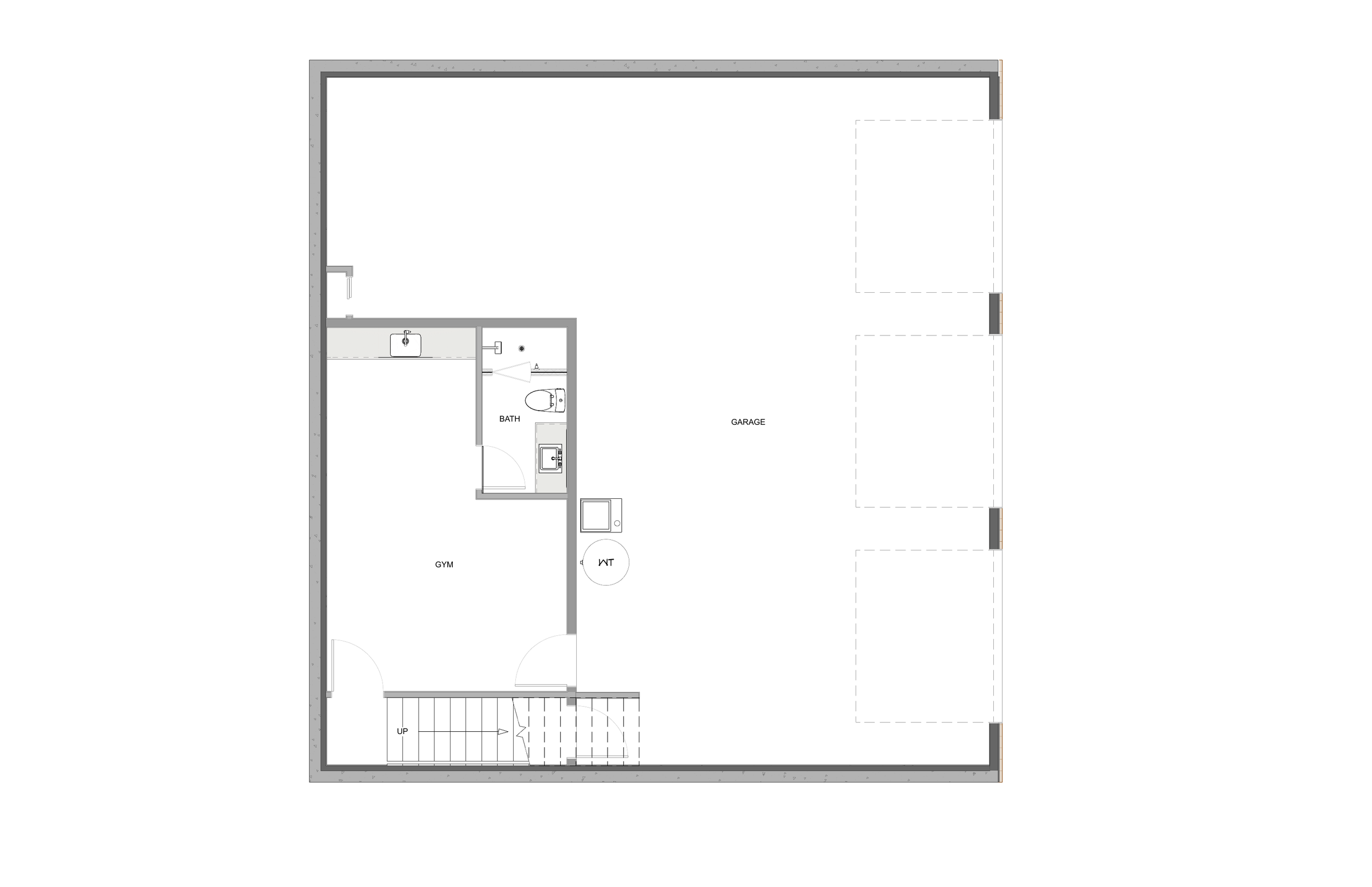 Chalet with Three-Car Garage lower level floor plan