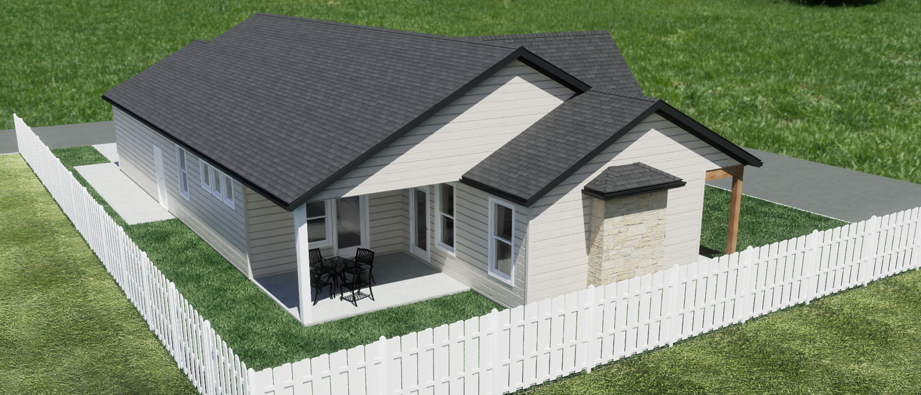 Stone Gable Ranch exterior rendering 3