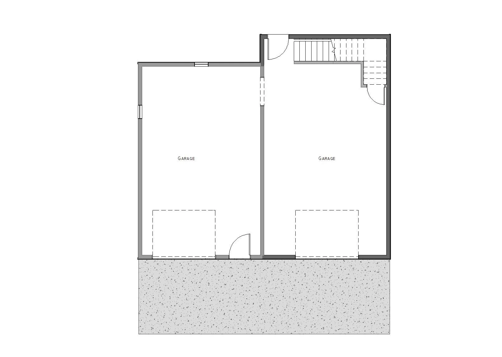 Garage with Loft level 1 floor plan