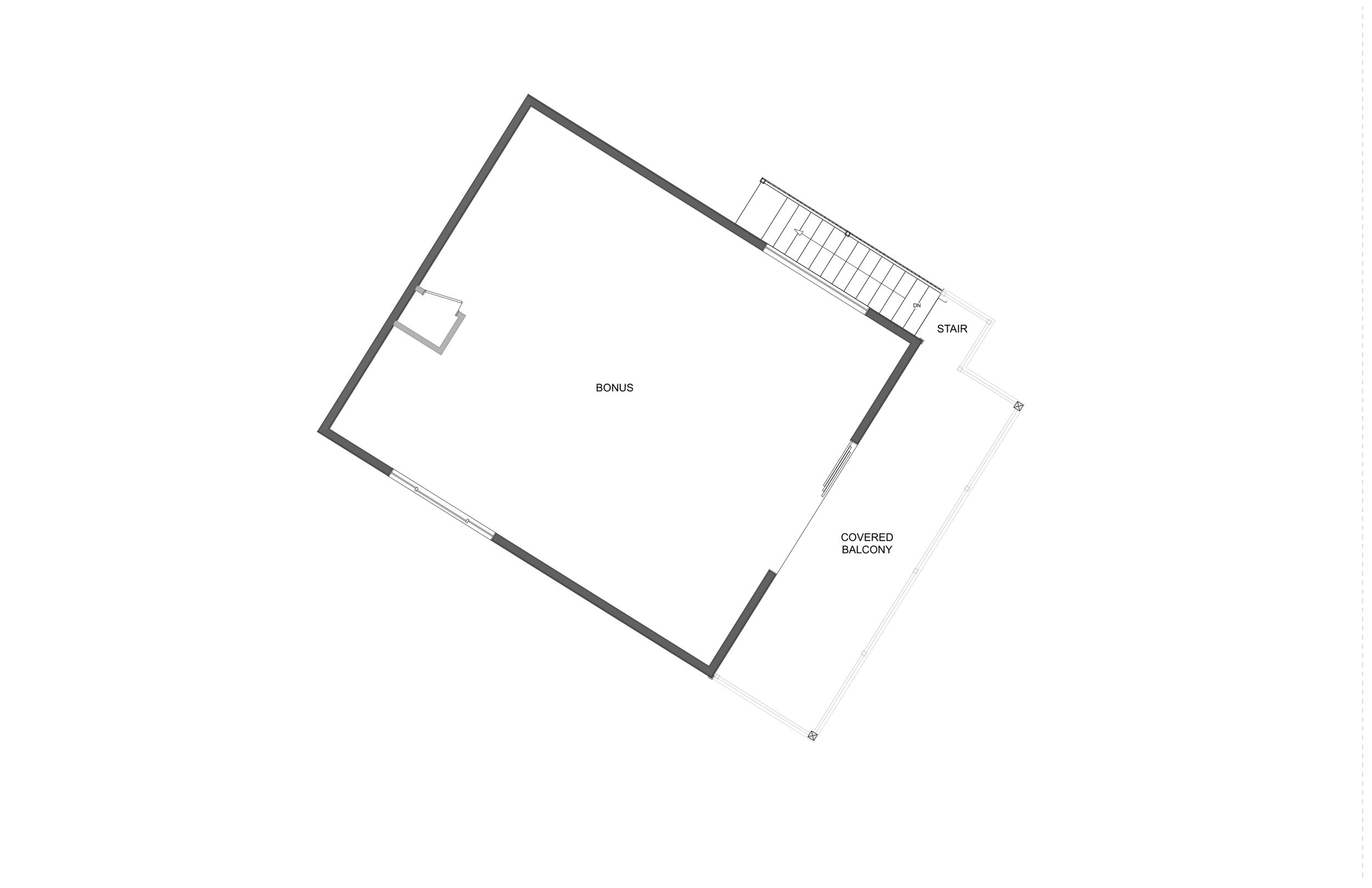 Carriage House with Balcony upper level floor plan