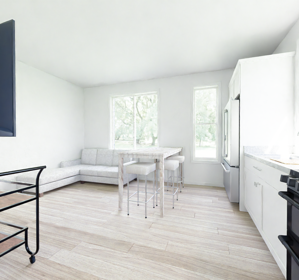 Interior rendering of Brick Two Story — Concept 1, view 3.