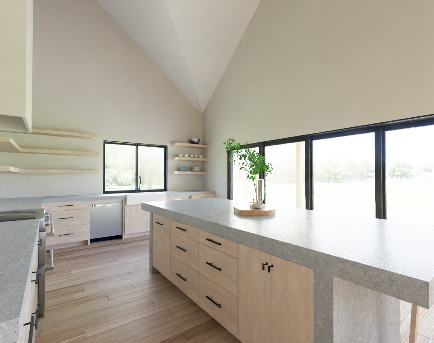 Rustic Timber Ranch interior rendering 3
