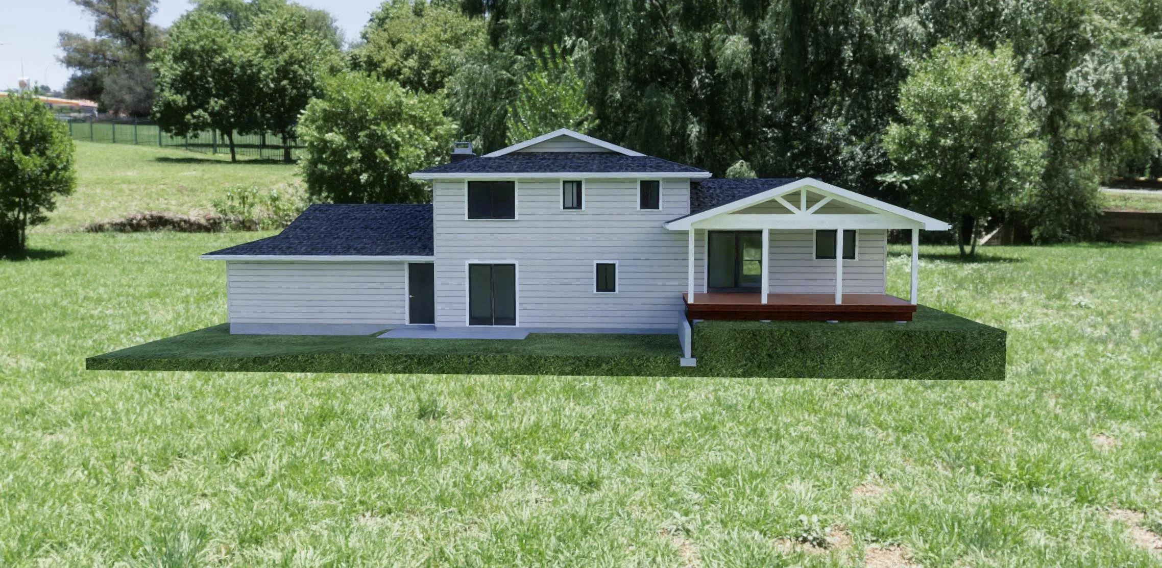 Rear exterior of Boise Remodel 2, alternate design.