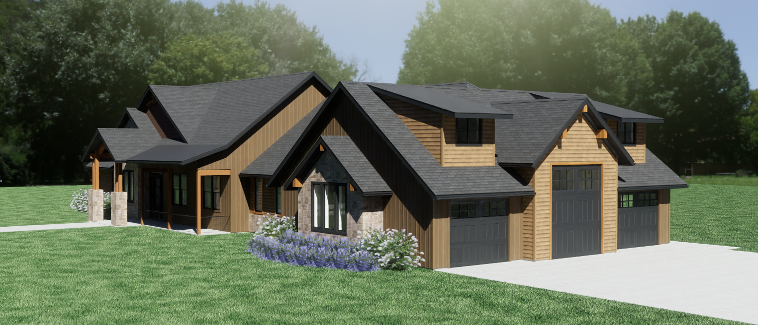 Stone and Timber Home