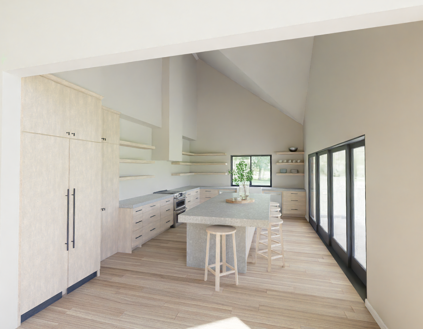 Rustic Timber Ranch interior rendering 1