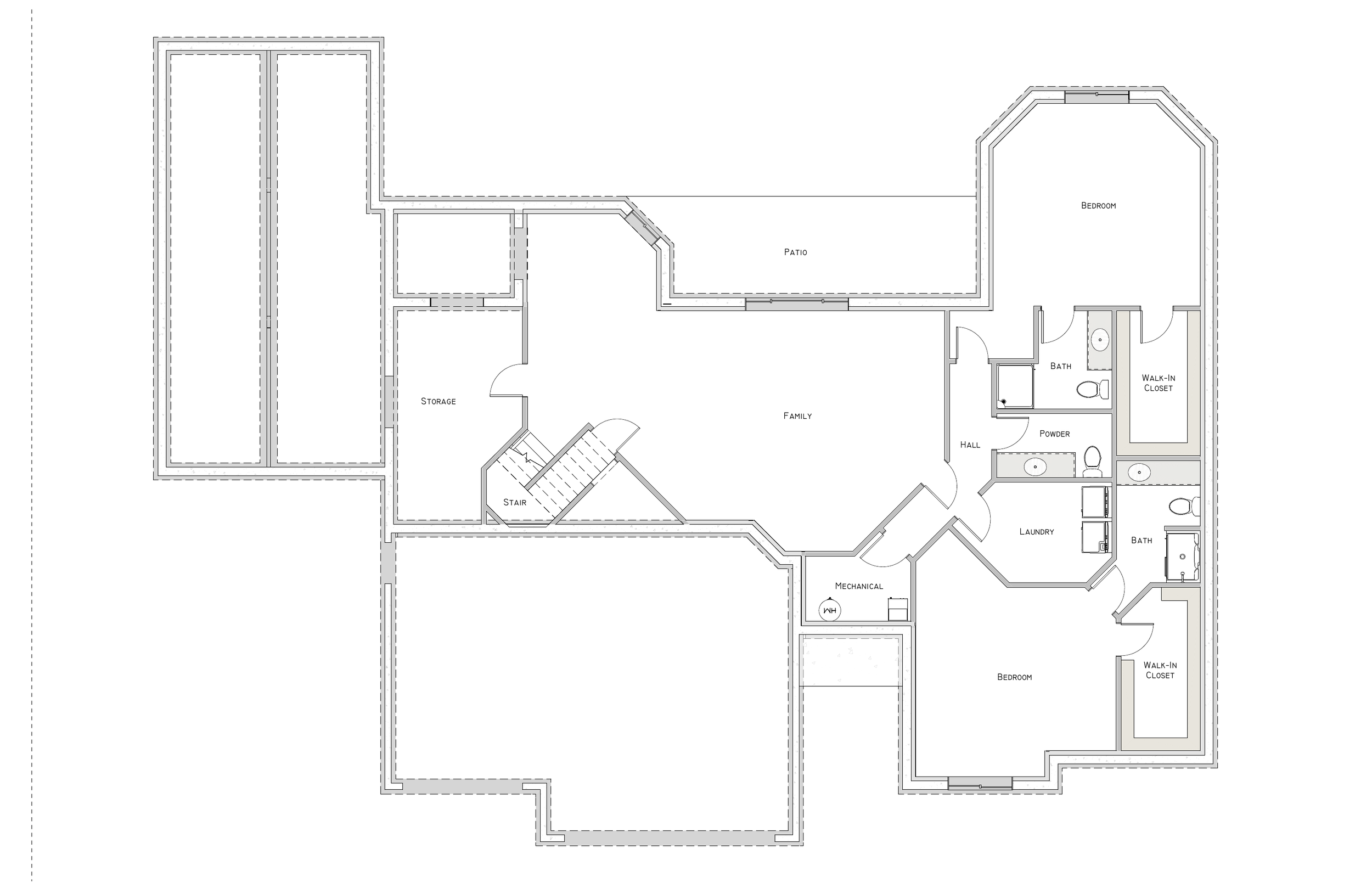 Level 0 floor plan for Boise Remodel 3, alternate design.