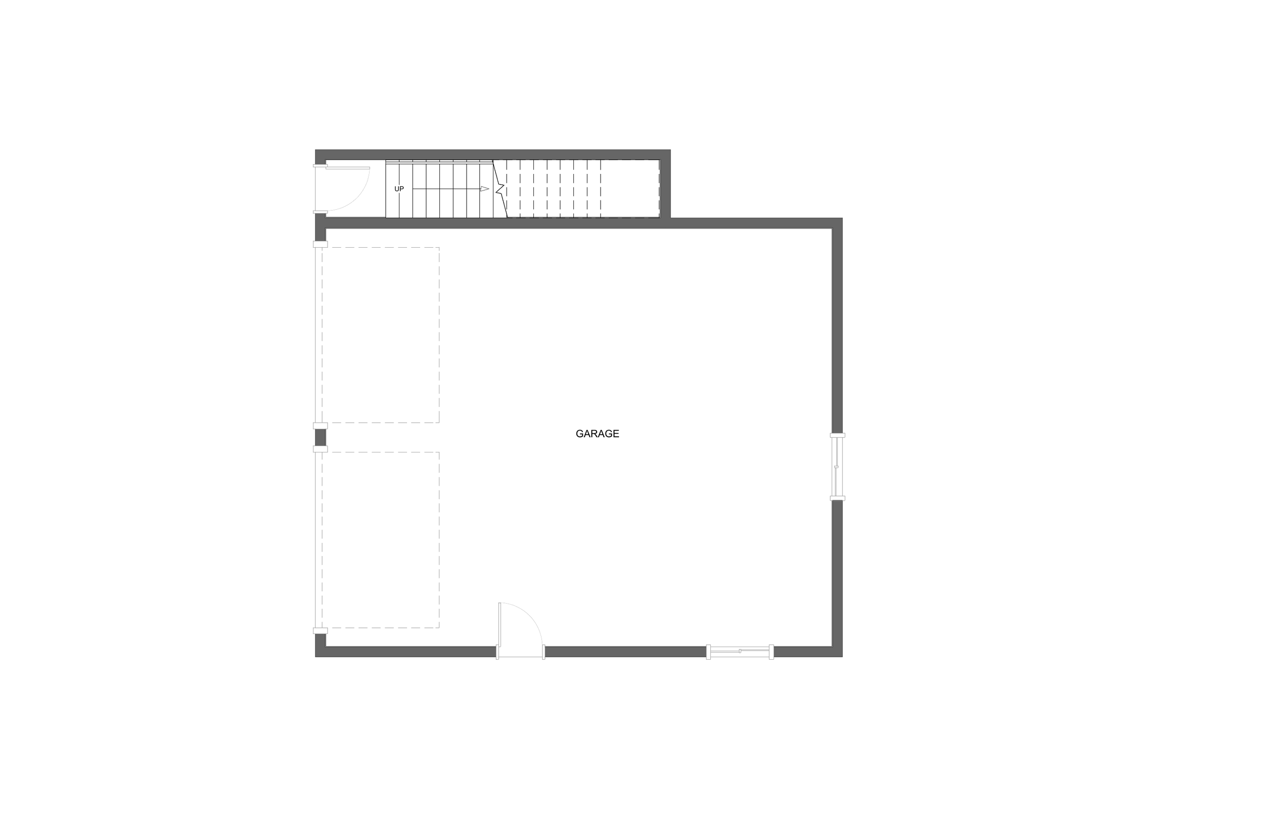 Garage with Upper Level lower floor plan