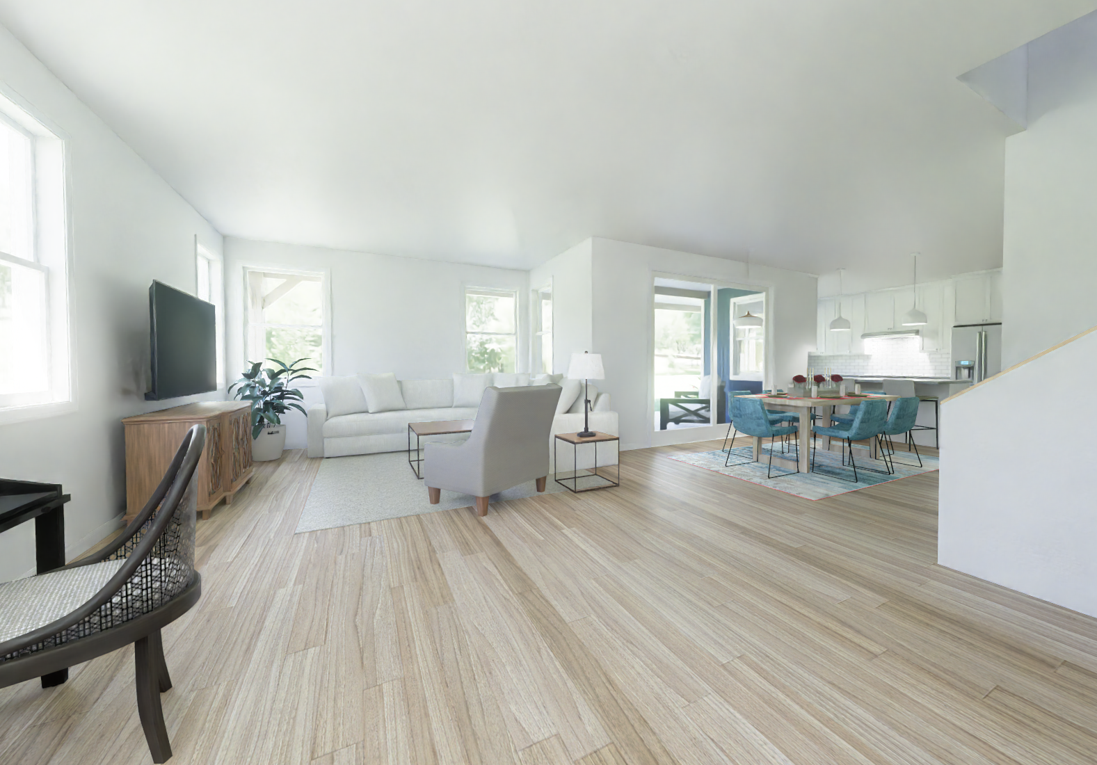Interior rendering of Blue Two Story — Concept 2, view 1.