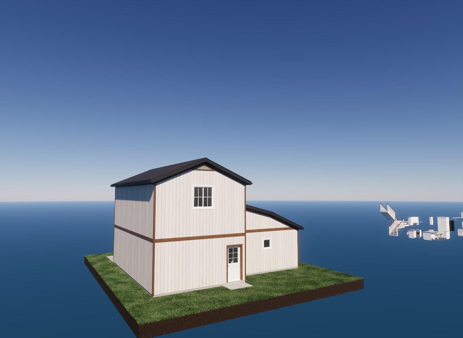 Garage with Loft alternate exterior rendering