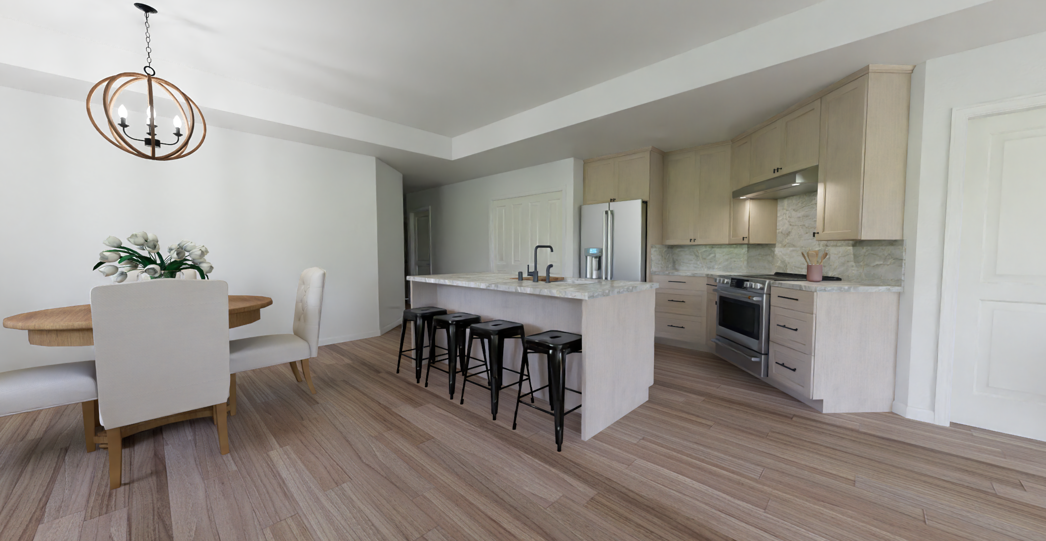 Classic Ranch interior rendering, view 3