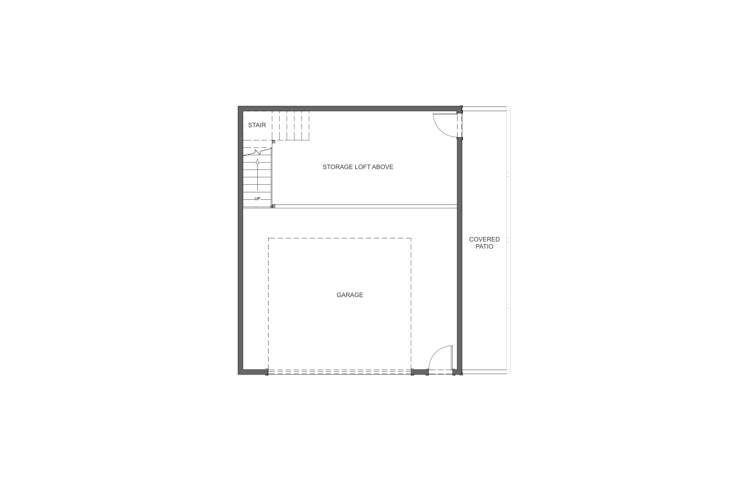 Gabled Shop with Porch floor plan