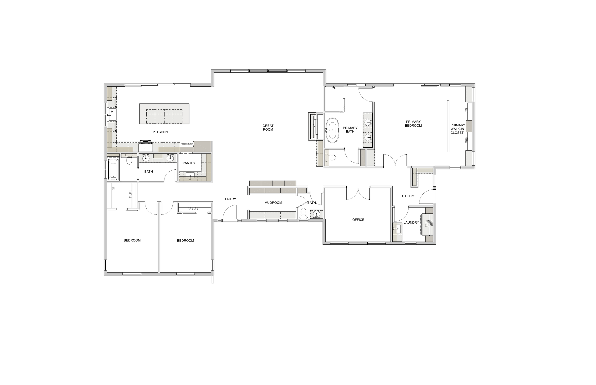 Rustic Timber Ranch floor plan