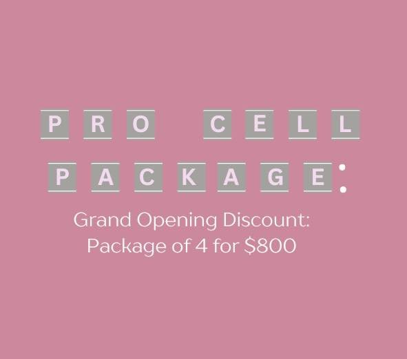 🚨GRAND OPENING ANNOUNCEMENT🚨

Following our Grand Opening announcement, another special we will be offering to purchase at the Grand Opening on May 2nd, 5:00PM-8:00PM&hellip; Package of 4 Pro Cell at the price of $800!! This is a price you cannot b