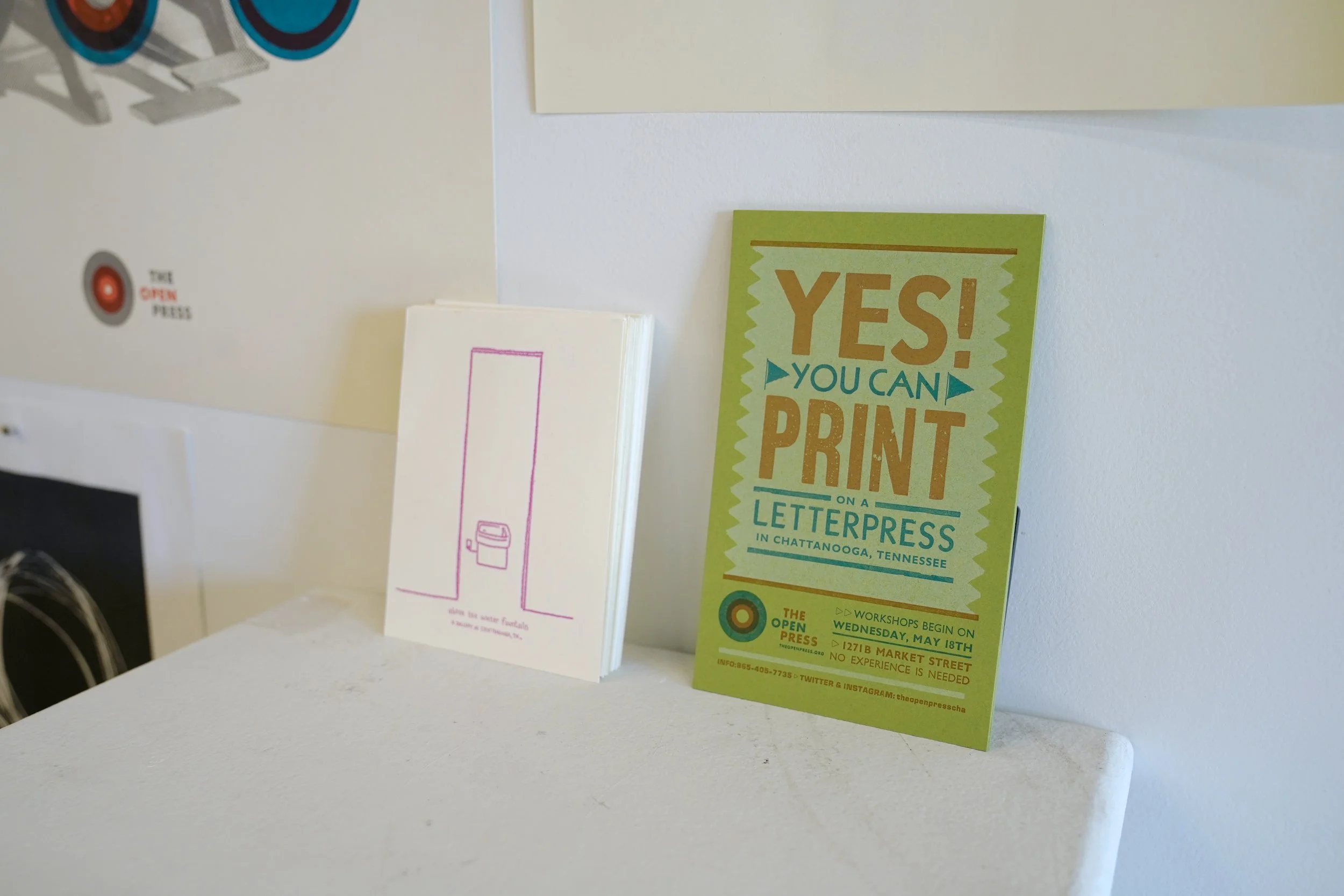 december-january exhibition "the open press x above the water fountain"