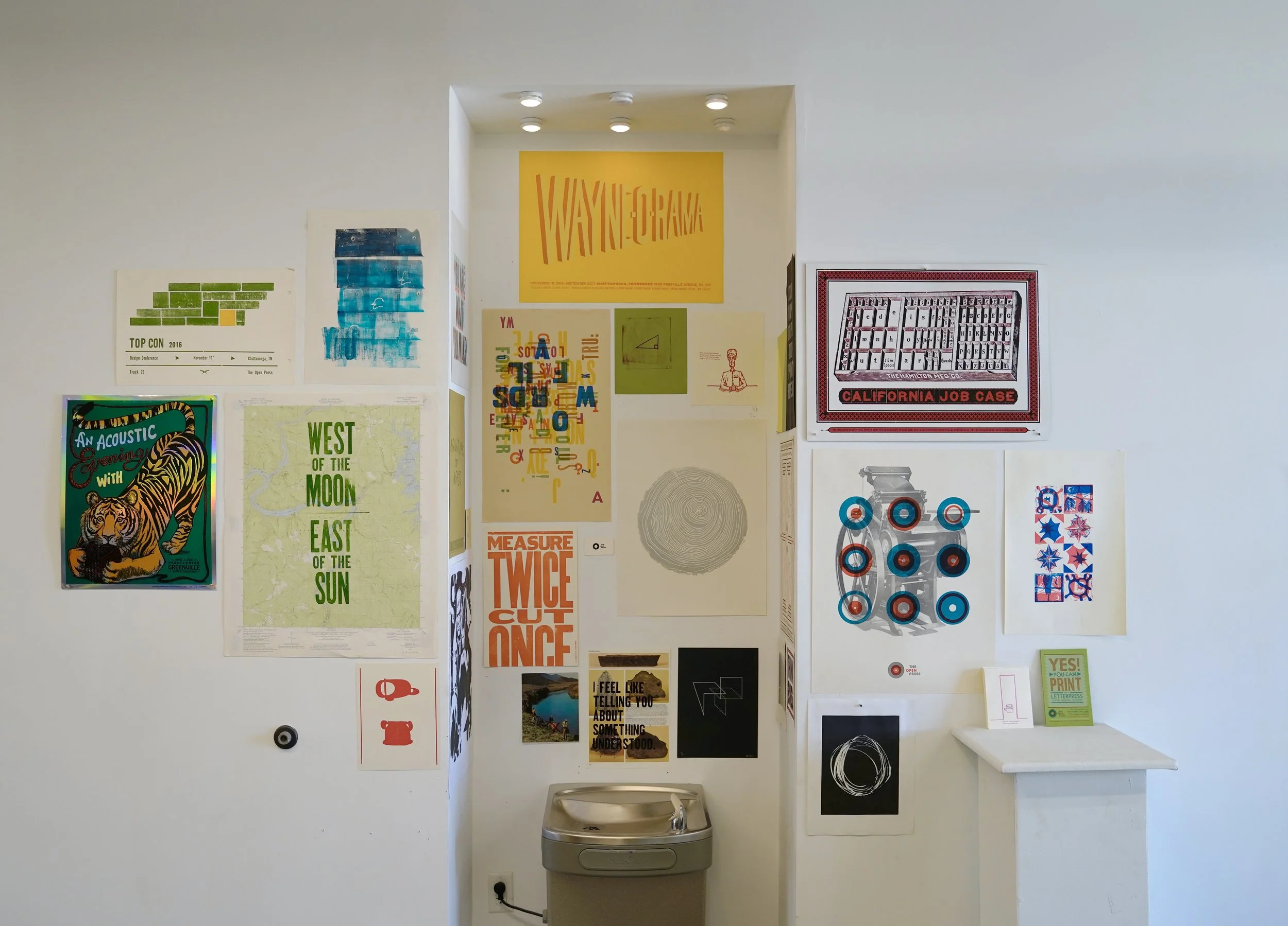 december-january exhibition "the open press x above the water fountain"