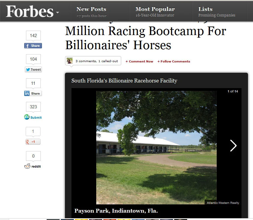 Payson Park Featured in Forbes and Wall Street Journal